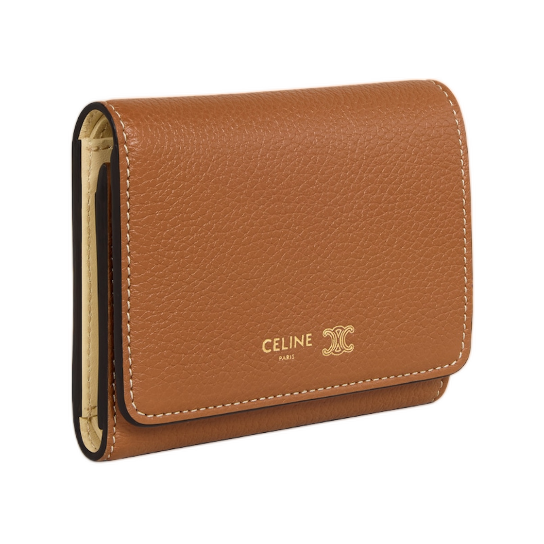 셀린느 파인 월렛 서플 그레인드 카프스킨 소프트 탄 소프트 크림(Celine Fine Wallet In Supple Grained Calfskin Soft Tan Soft Cream) - 3