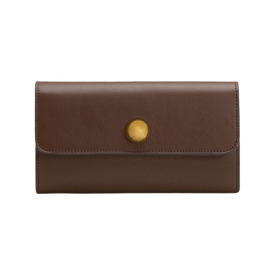 아미 브라운 스무스 레더 카루젤 컨티넨탈 월렛 초콜릿(AMI Brown Smooth Leather Carrousel Continental Wallet Chocolate)