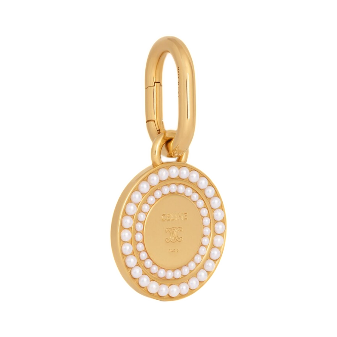 셀린느 참 펄 메달 레진 펄 앤 브래스 골드 피니쉬 골드 아이보리(Celine Charms Pearl Medal In Resin Pearls and Brass with Gold Finish Gold Ivory) - 3