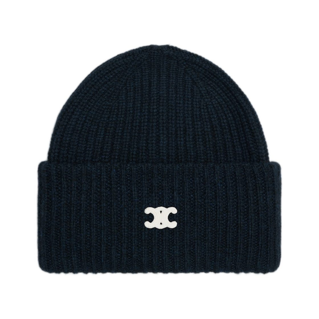 AA0G5384D-07MR Celine Triomphe Beanie In Seamless Cashmere Navy