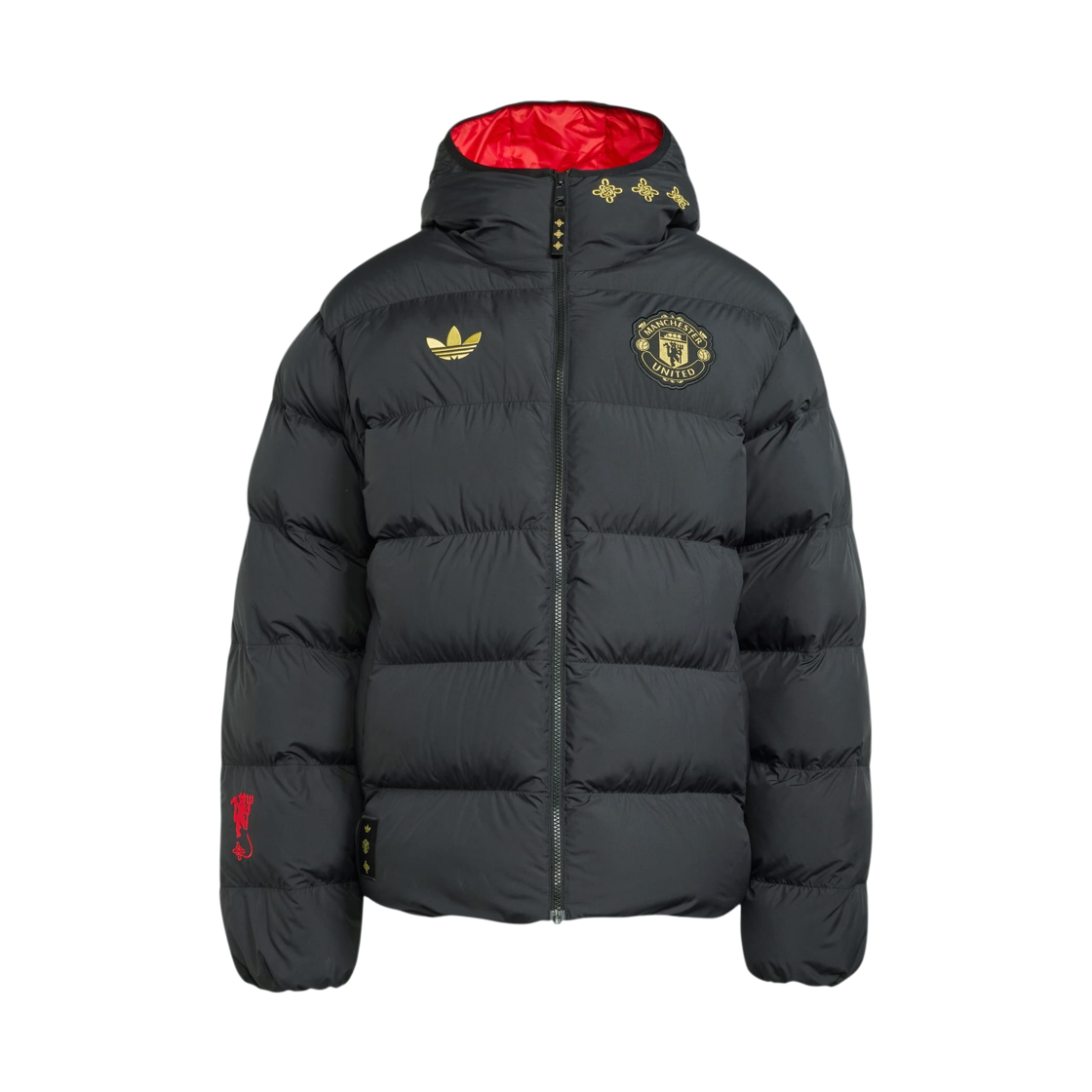 JM5567 Adidas Manchester United Cultural Story Padded Jacket Black - KR Sizing