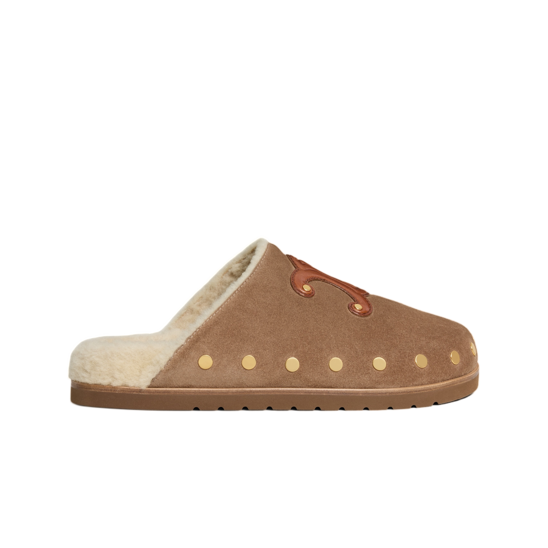 363015235C-03PT (W) Celine Pitea Clog In Calfskin Peanut
