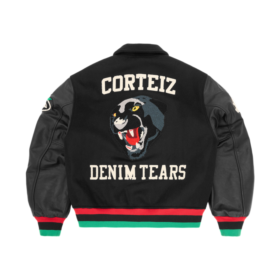 - Denim Tears x Corteiz Cortears Panther Varsity Jacket