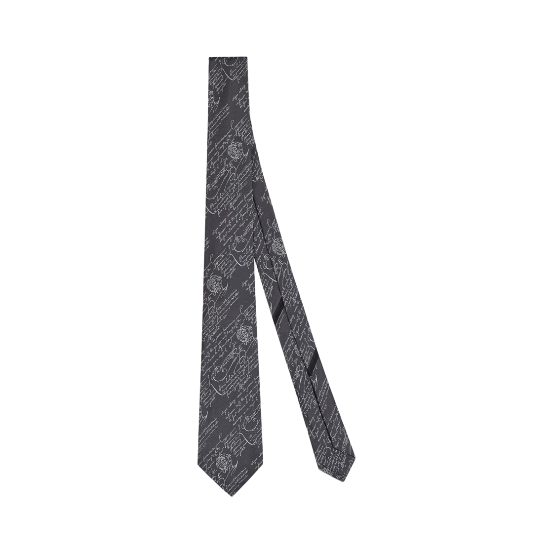 벨루티 클래식 스크리토 패턴 타이 미스테리어스 그레이(Berluti Classic Scritto Pattern Tie Mysterious Grey)