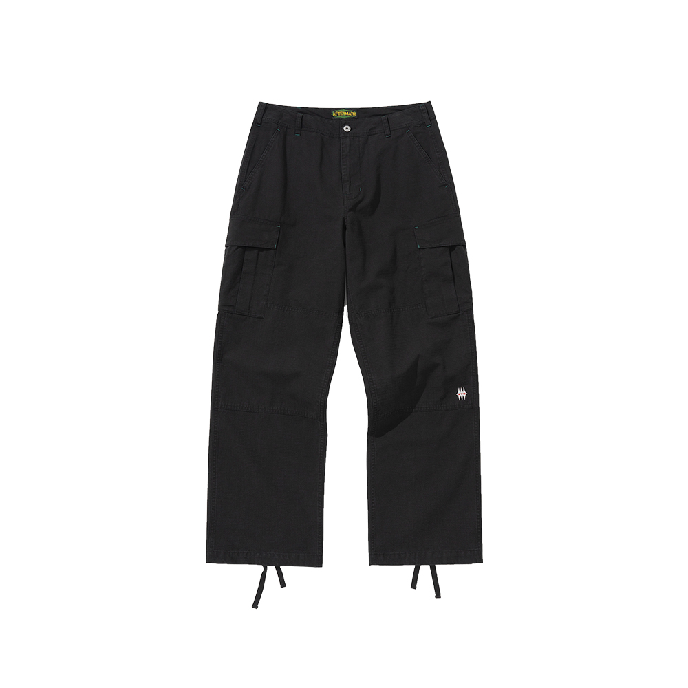 애프터매스 워시드 카고 팬츠 블랙(Aftermath Washed Cargo Pants Black) - 2