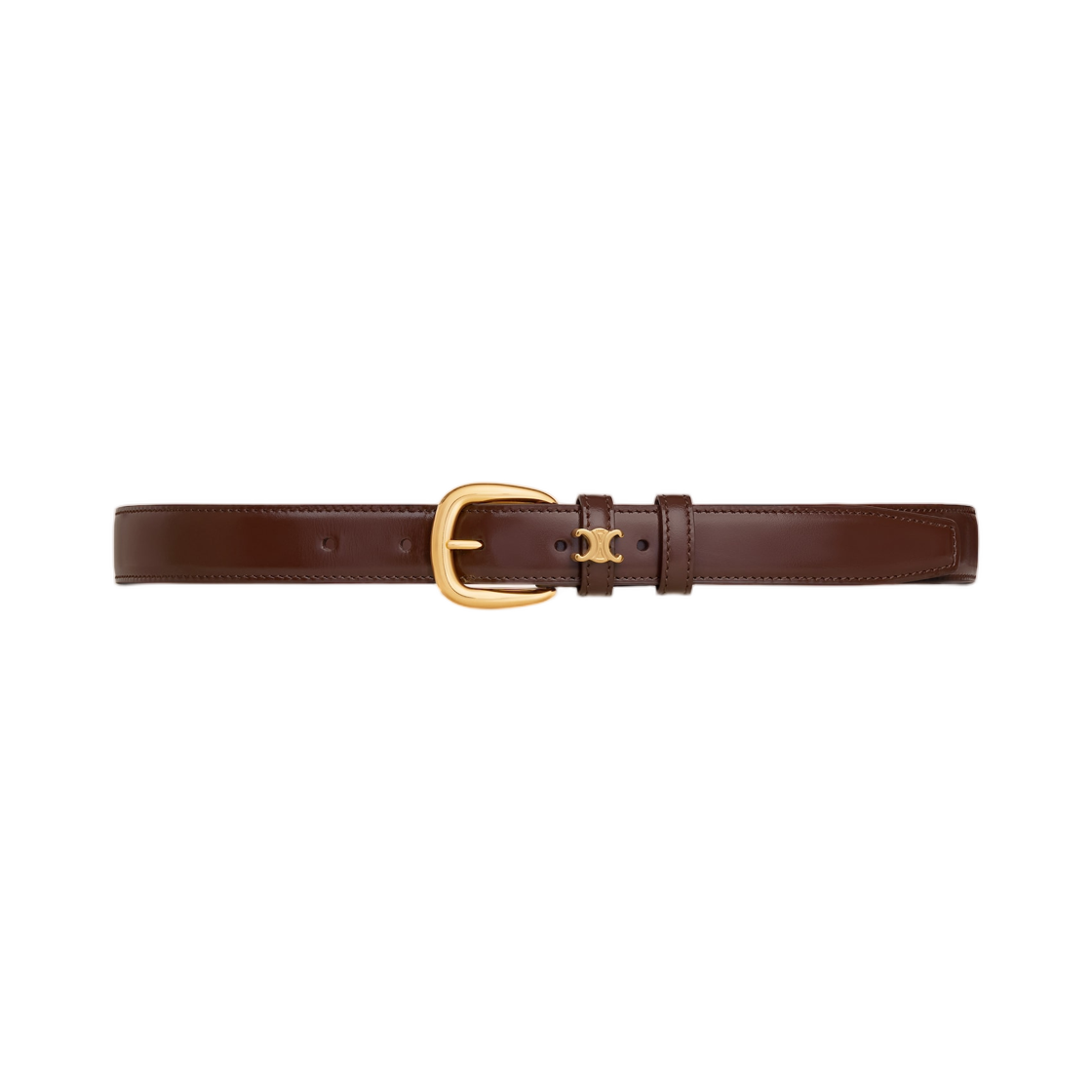 셀린느 미디움 25mm 비비안 벨트 토뤼옹 레더 체스트넛(Celine Medium 25mm Vivienne Belt In Taurillon Leather Chestnut) - 2
