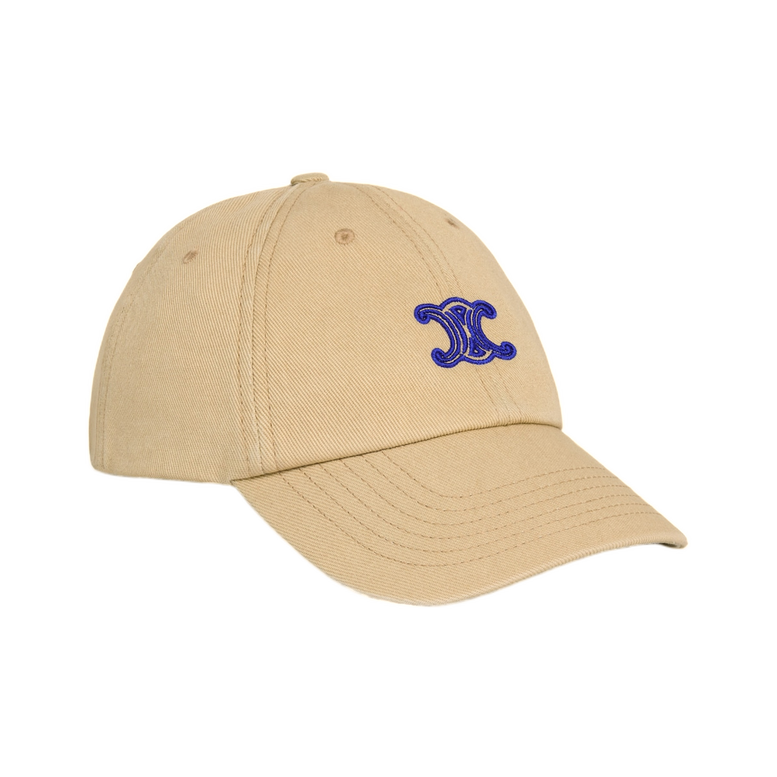 AA0HX2U74-GHG3 Celine Vivienne Cap In Cotton Twill Beige Blue