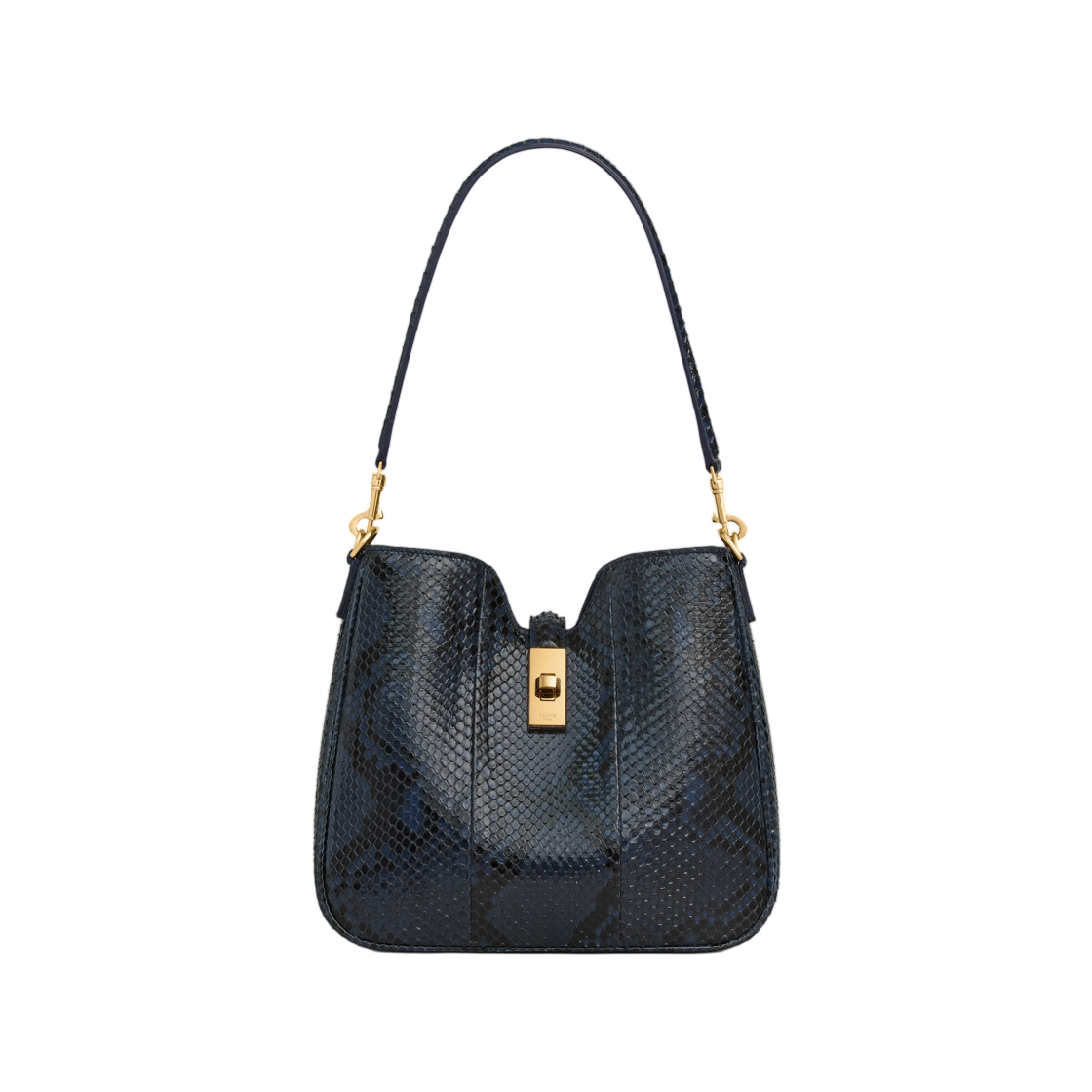 120692N61-07QF Celine Small Camille 16 Soft Bag In Python Deep Navy