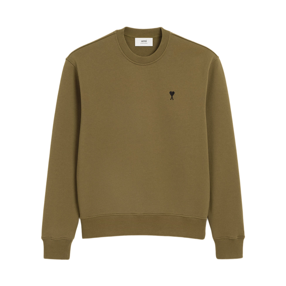 HSW763-730-298 AMI Green Cotton Ami De Coeur Sweatshirt Bronze