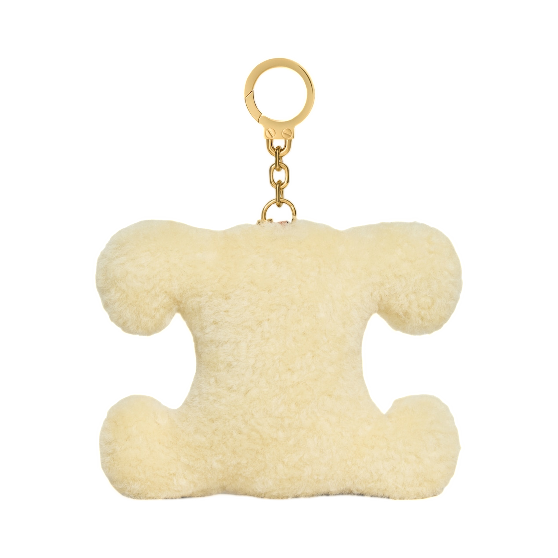 셀린느 트리옹프 폼폼 참 셔링 앤 카프스킨 내츄럴 탄(Celine Triomphe PomPom Charm In Shearling and Calfskin Natural Tan) - 3