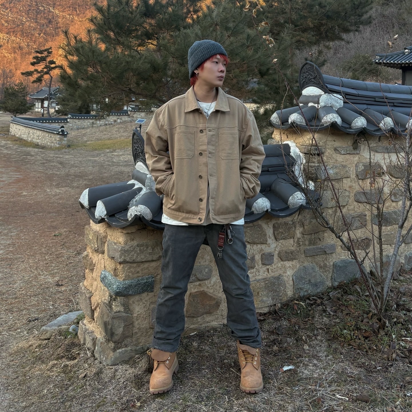 Timberland Premium 6 inch Waterproof Boot Wheat Nubuck - Wide 착용 스타일 - 1