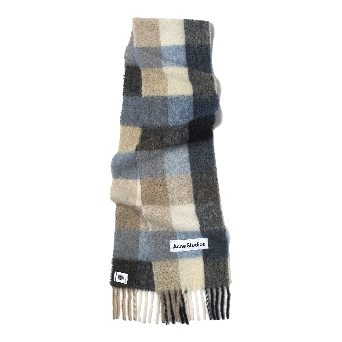 아크네 스튜디오 모헤어 체크 머플러 블루 베이지 블랙(Acne Studios Mohair Check Muffler Blue Beige Black) - 2