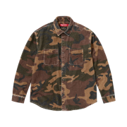 Supreme Wide Wale Corduroy Snap Shirt Woodland Camo - 25FW