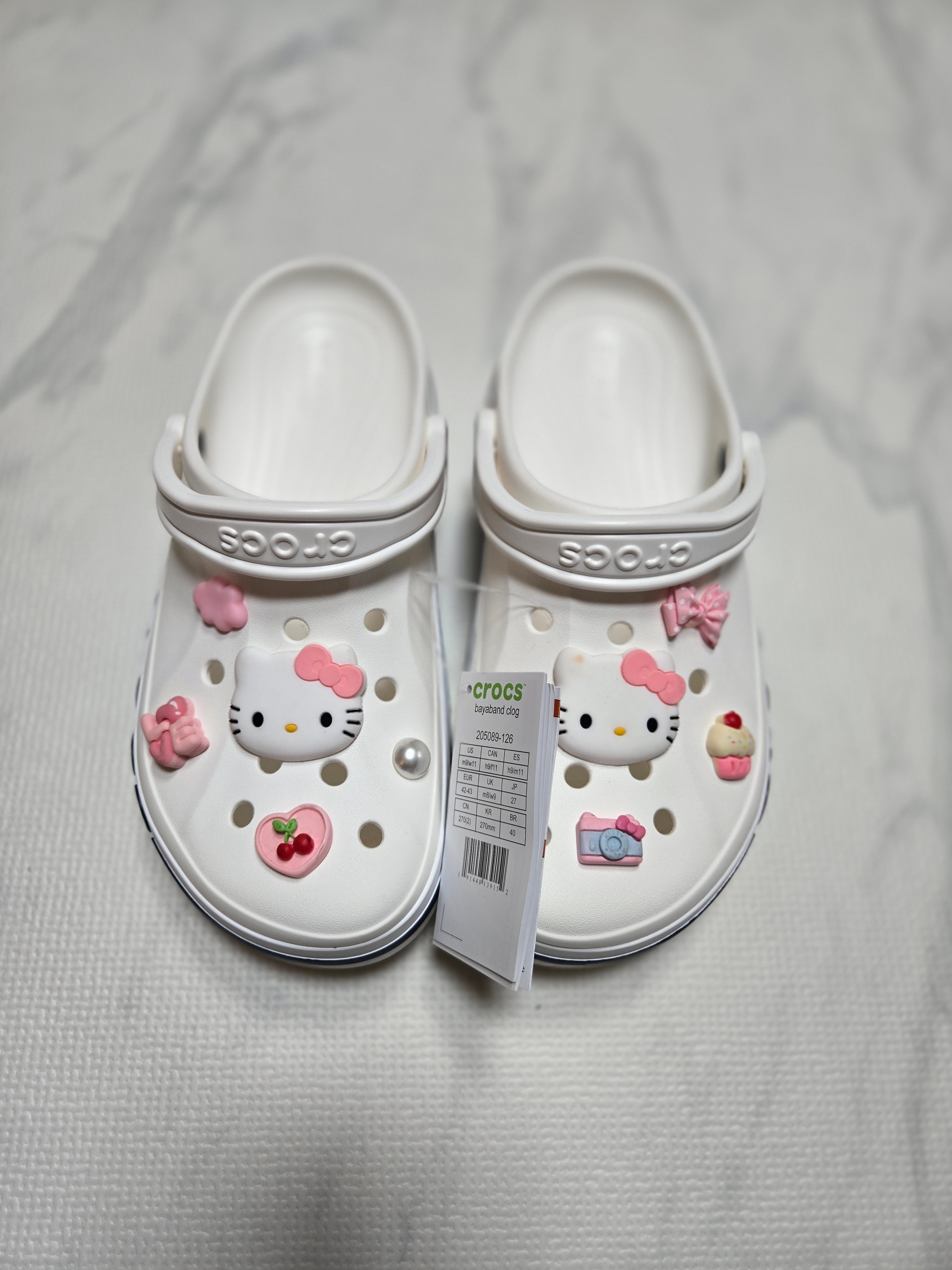 Crocs Bayaband Clog White Navy 착용 스타일