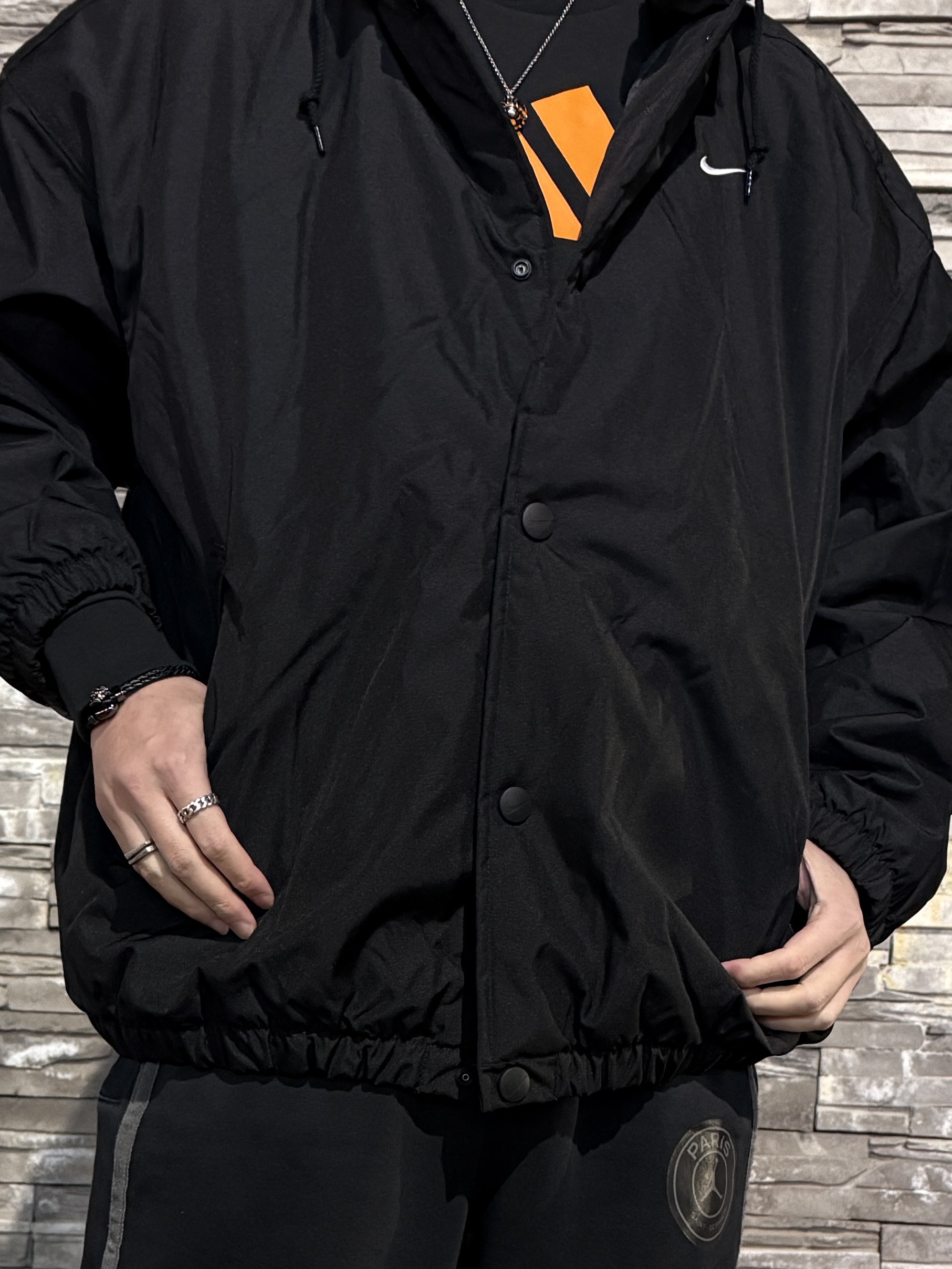 Nike Solo Swoosh Puffer Black - Asia, Quarqor #5125 Ring 착용 스타일