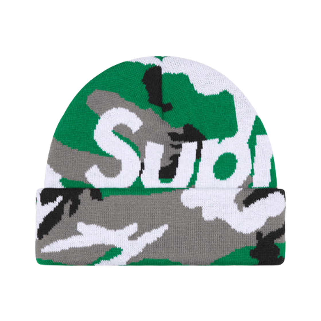 슈프림 카모 빅 로고 비니 그린 카모 - 25FW(Supreme Camo Big Logo Beanie Green Camo - 25FW) - 1