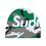 Supreme Camo Big Logo Beanie Green Camo - 25FW