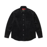 Supreme Wide Wale Corduroy Snap Shirt Black - 25FW