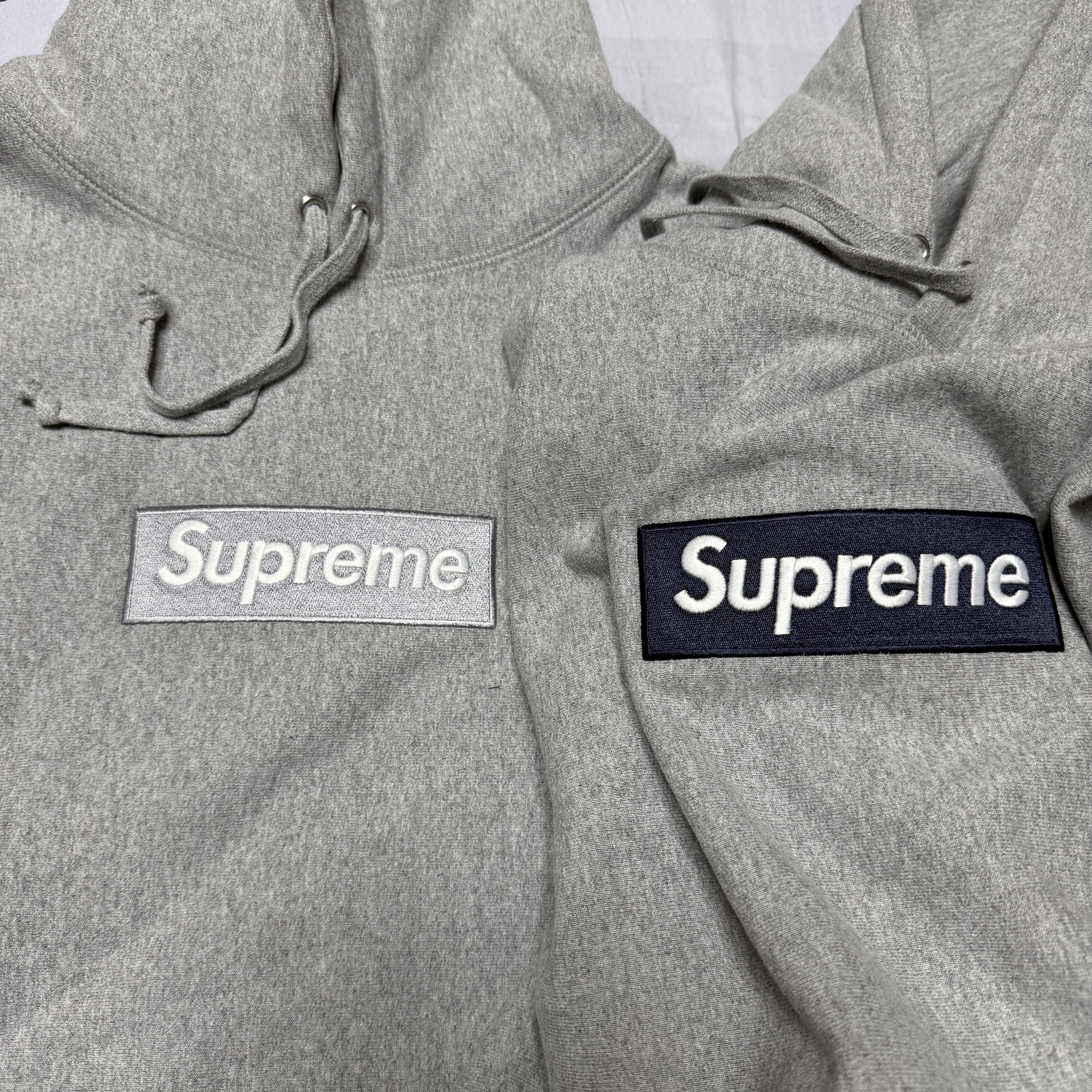 Supreme Box Logo Hooded Sweatshirt Heather Grey - 24FW, Supreme Box Logo Hooded Sweatshirt Heather Grey - 25FW 착용 스타일 - 3