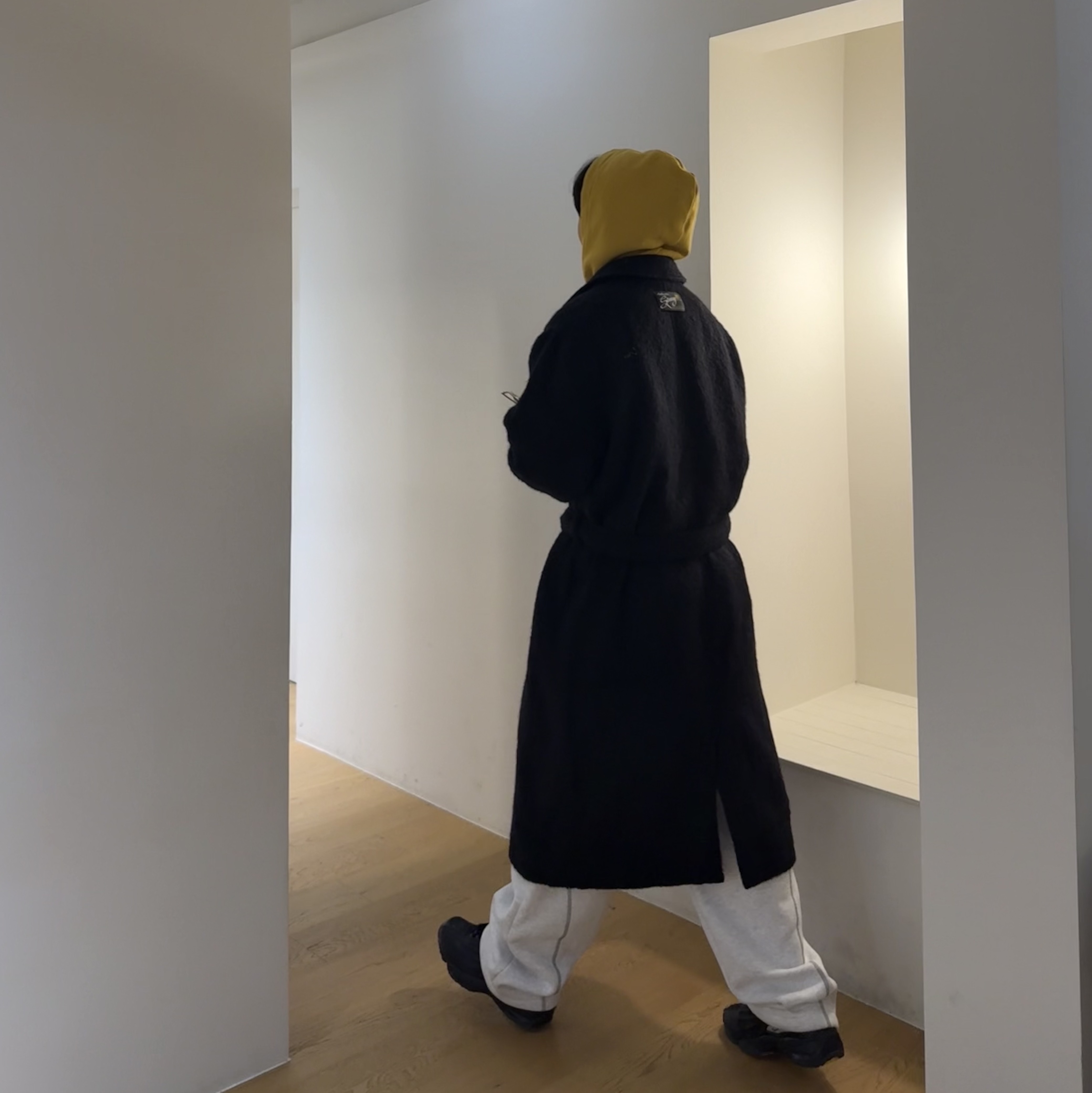Nike x Drake Nocta Hot Step 2 Black, Stussy Mohair Trench Coat Black 착용 스타일 - 2
