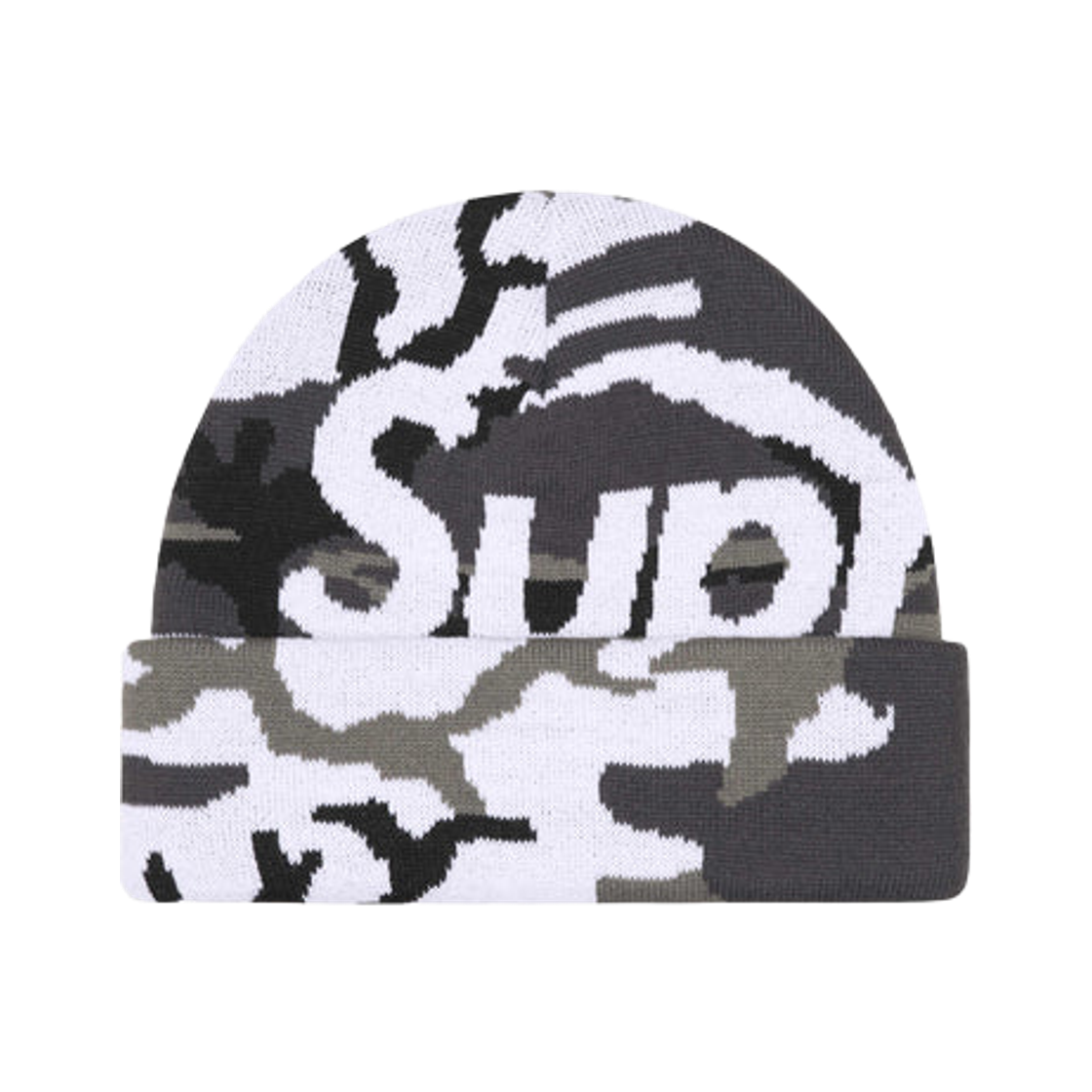 슈프림 카모 빅 로고 비니 스노우 카모 - 25FW