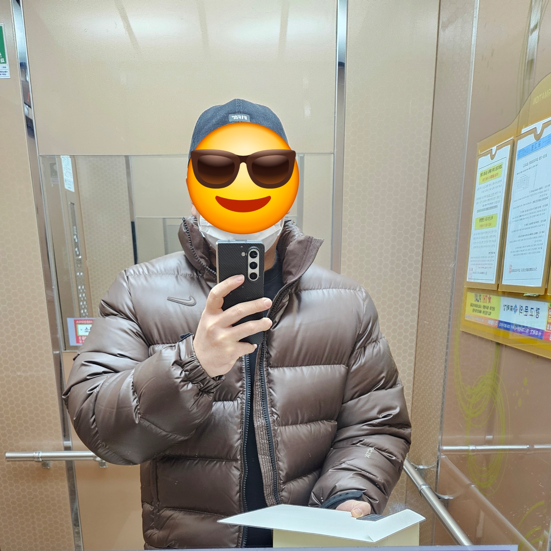 Nike x Drake Nocta Sunset Puffer Jacket Baroque Brown Olive Grey - Asia 착용 스타일