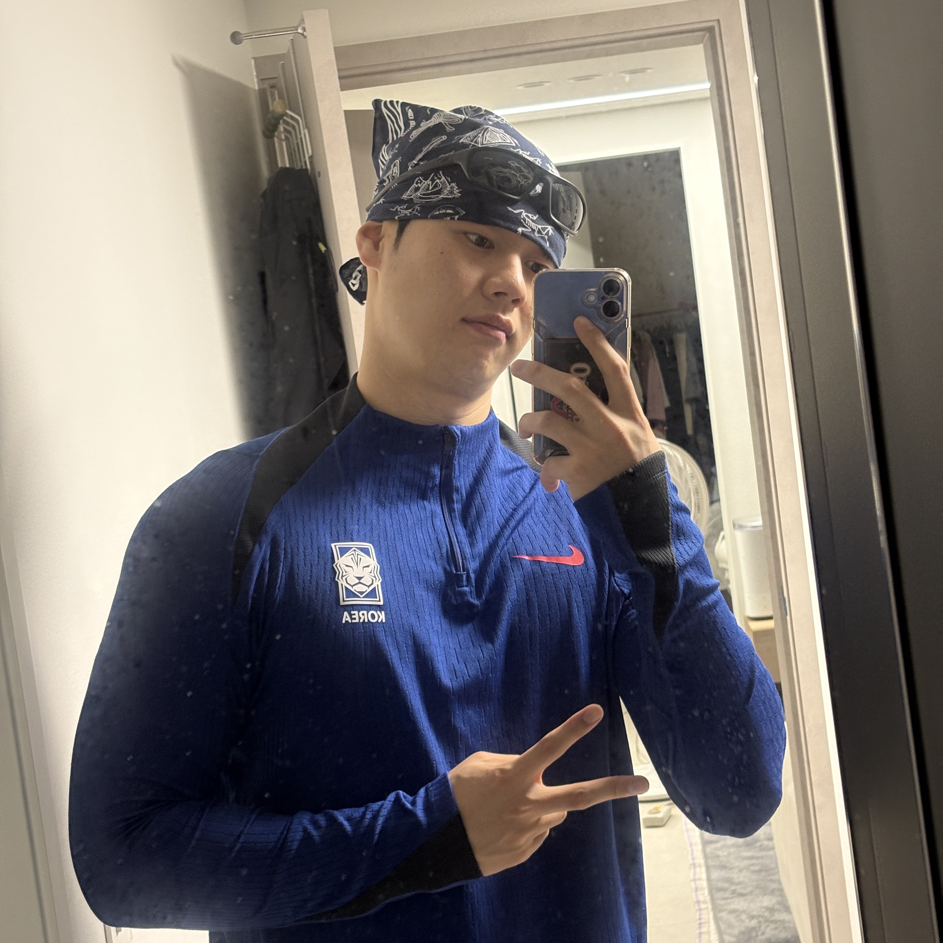 Nike Korea Dri-Fit Strike Soccer Knit Drill Top Global Blue 착용 스타일 - 4