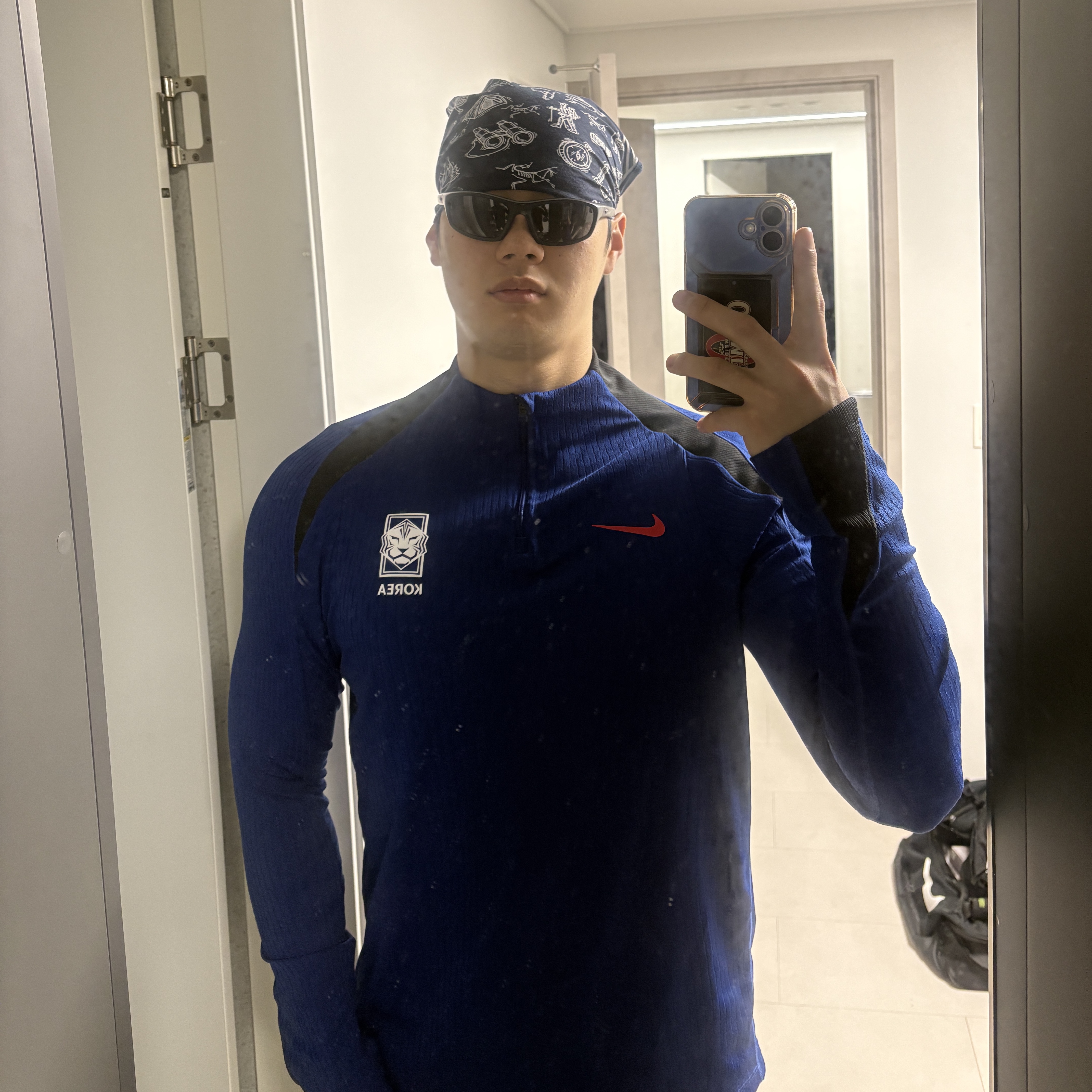 Nike Korea Dri-Fit Strike Soccer Knit Drill Top Global Blue 착용 스타일 - 3