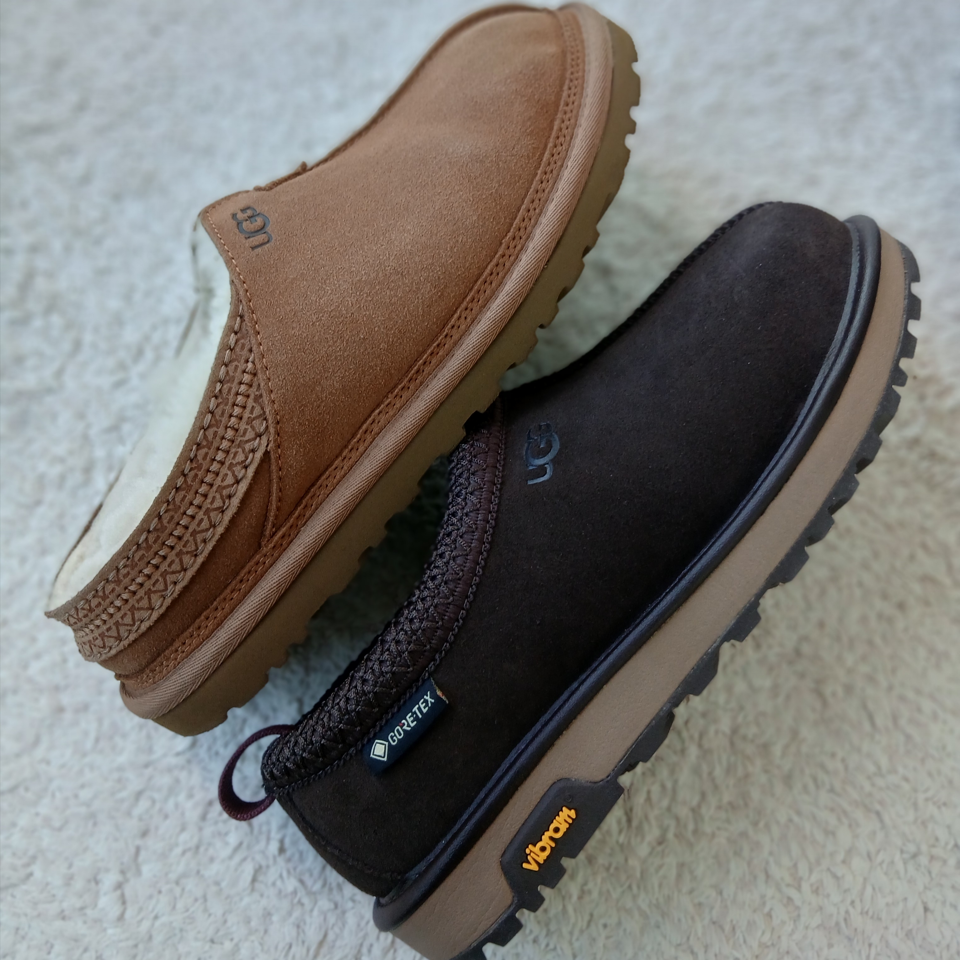 UGG Neuman Chestnut, UGG Tasman II Slipper Dusted Cocoa 착용 스타일 - 1