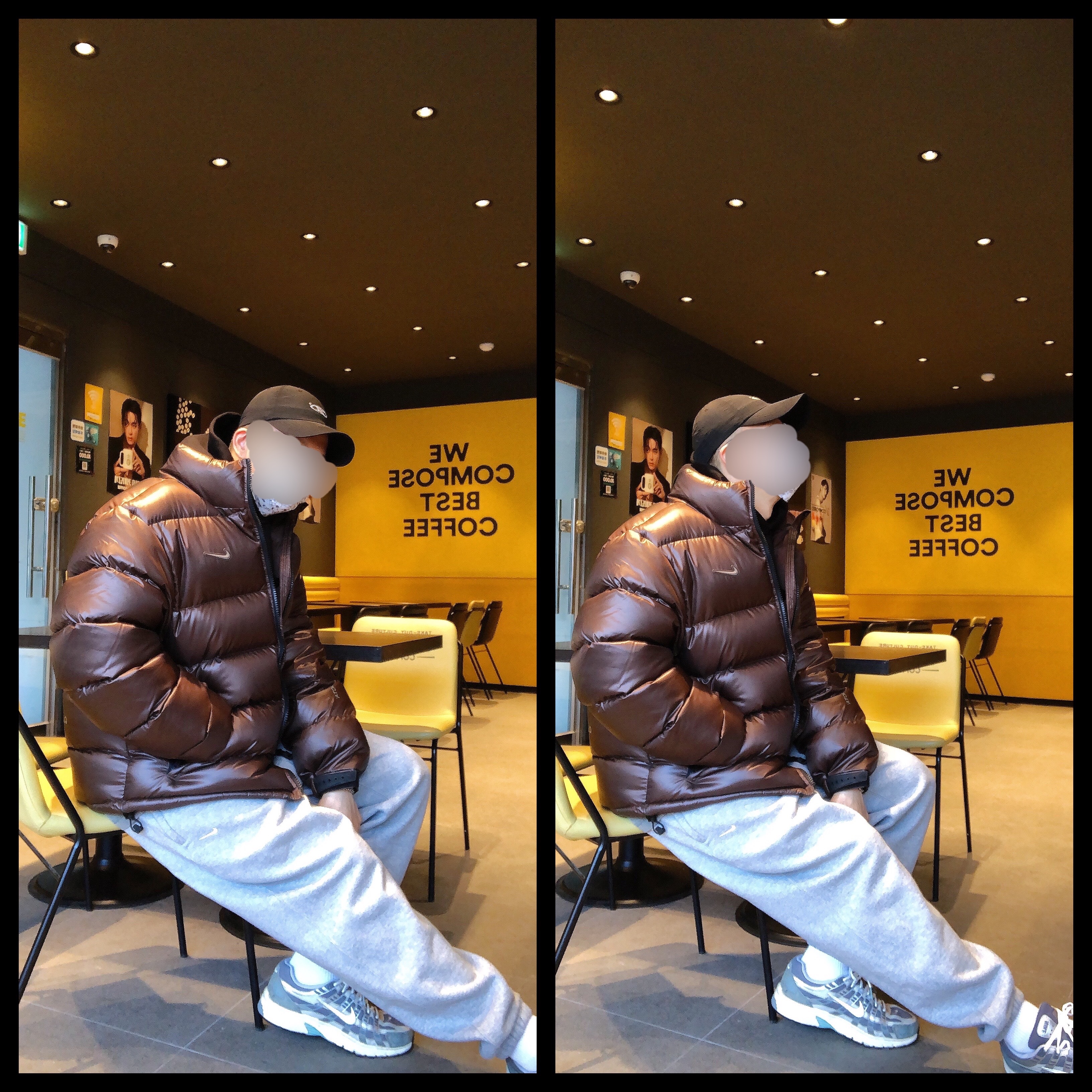 Nike x Drake Nocta Sunset Puffer Jacket Baroque Brown Olive Grey - Asia, Yeezy YZY Hoodie Black 착용 스타일