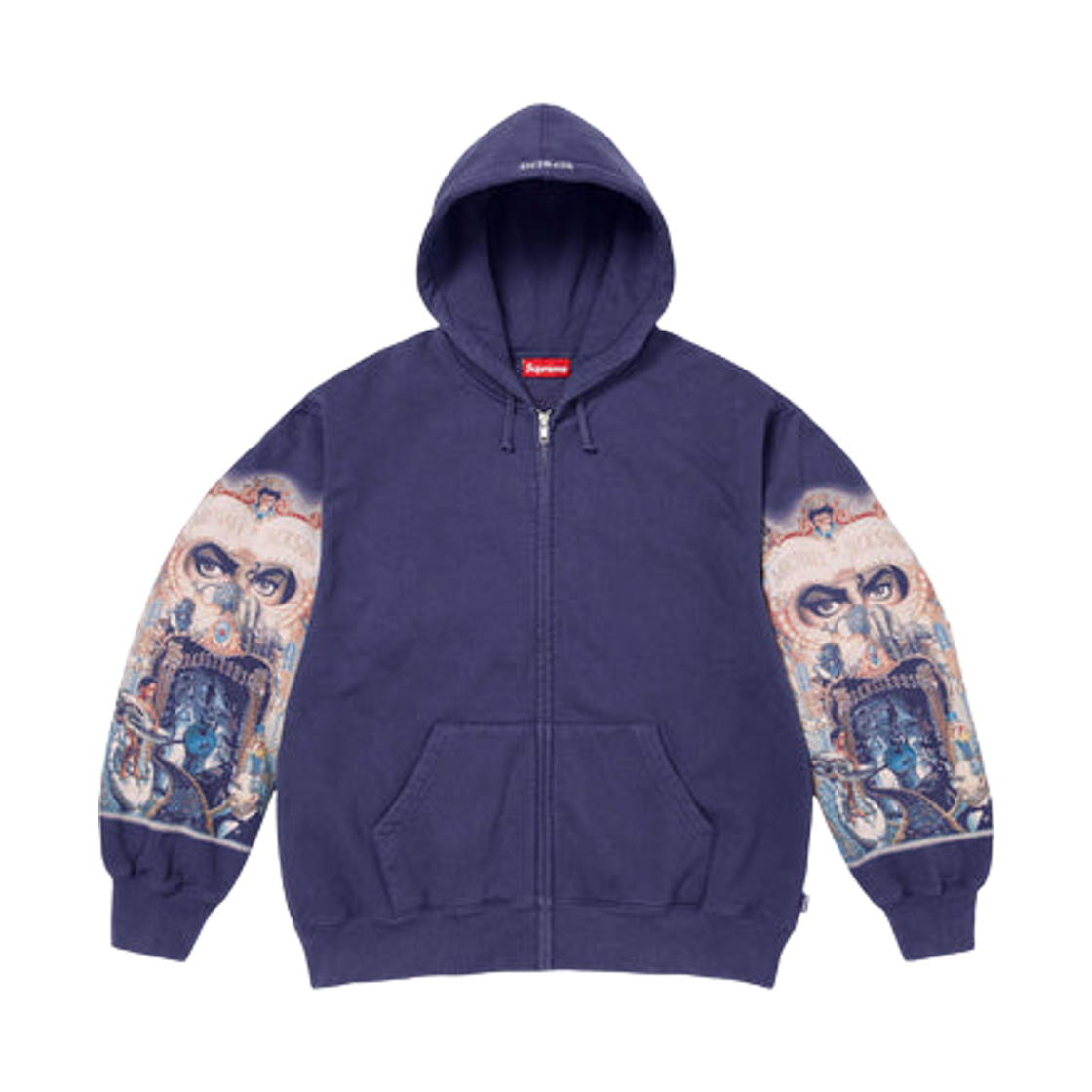 - Supreme x Michael Jackson Dangerous Zip Up Hooded Sweatshirt Washed Navy - 25FW