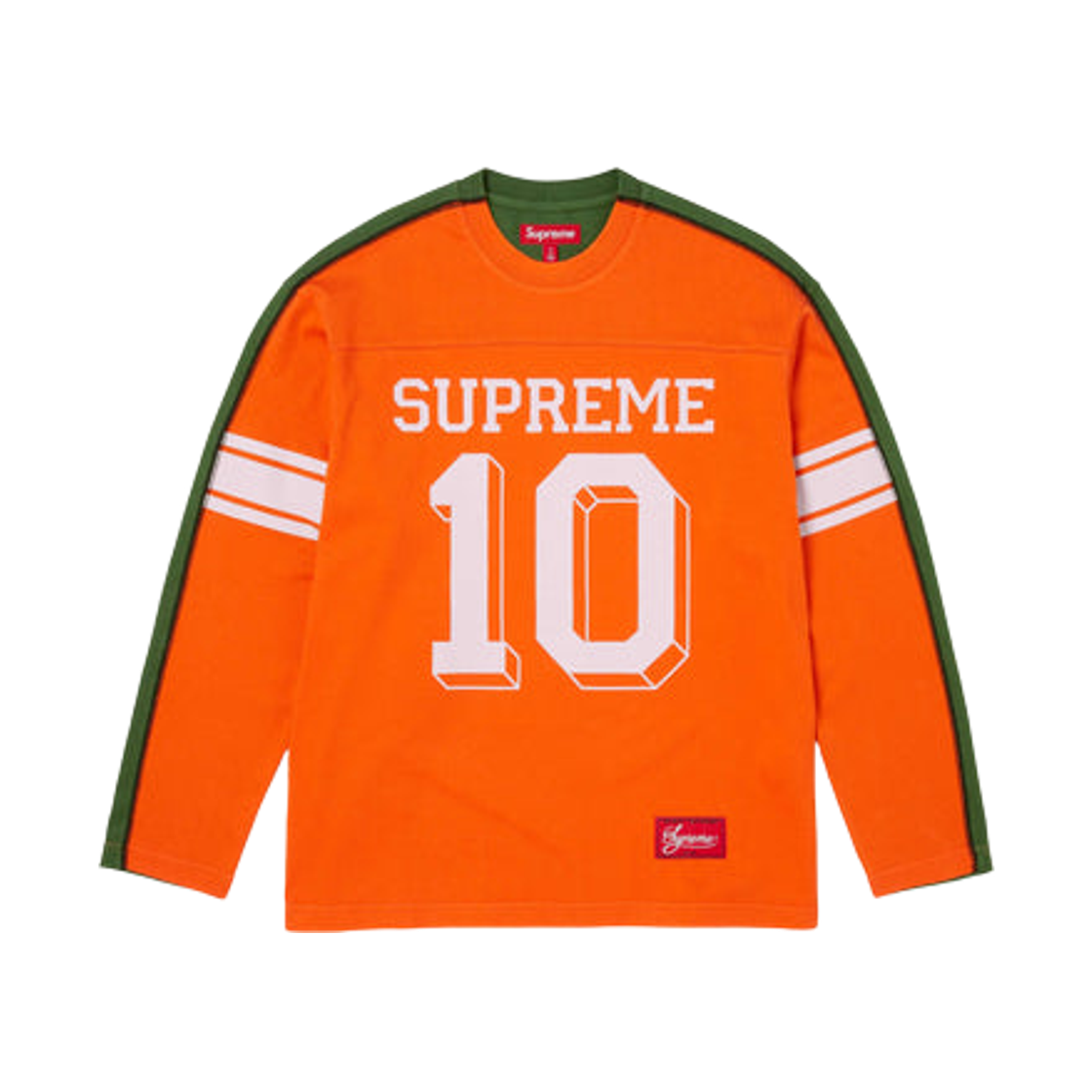 - Supreme Split L/S Football Top Orange - 25FW