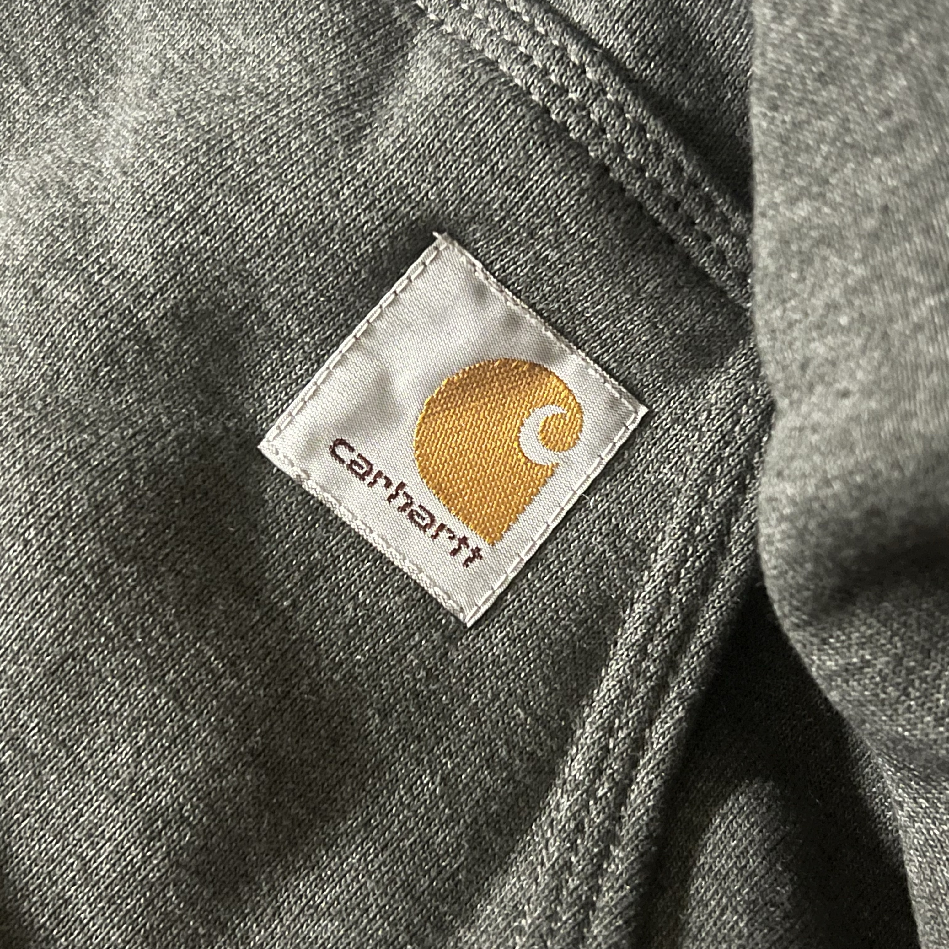 Carhartt Loose Fit Midweight Regular Full Zip Sweatshirt Carbon Heather 착용 스타일