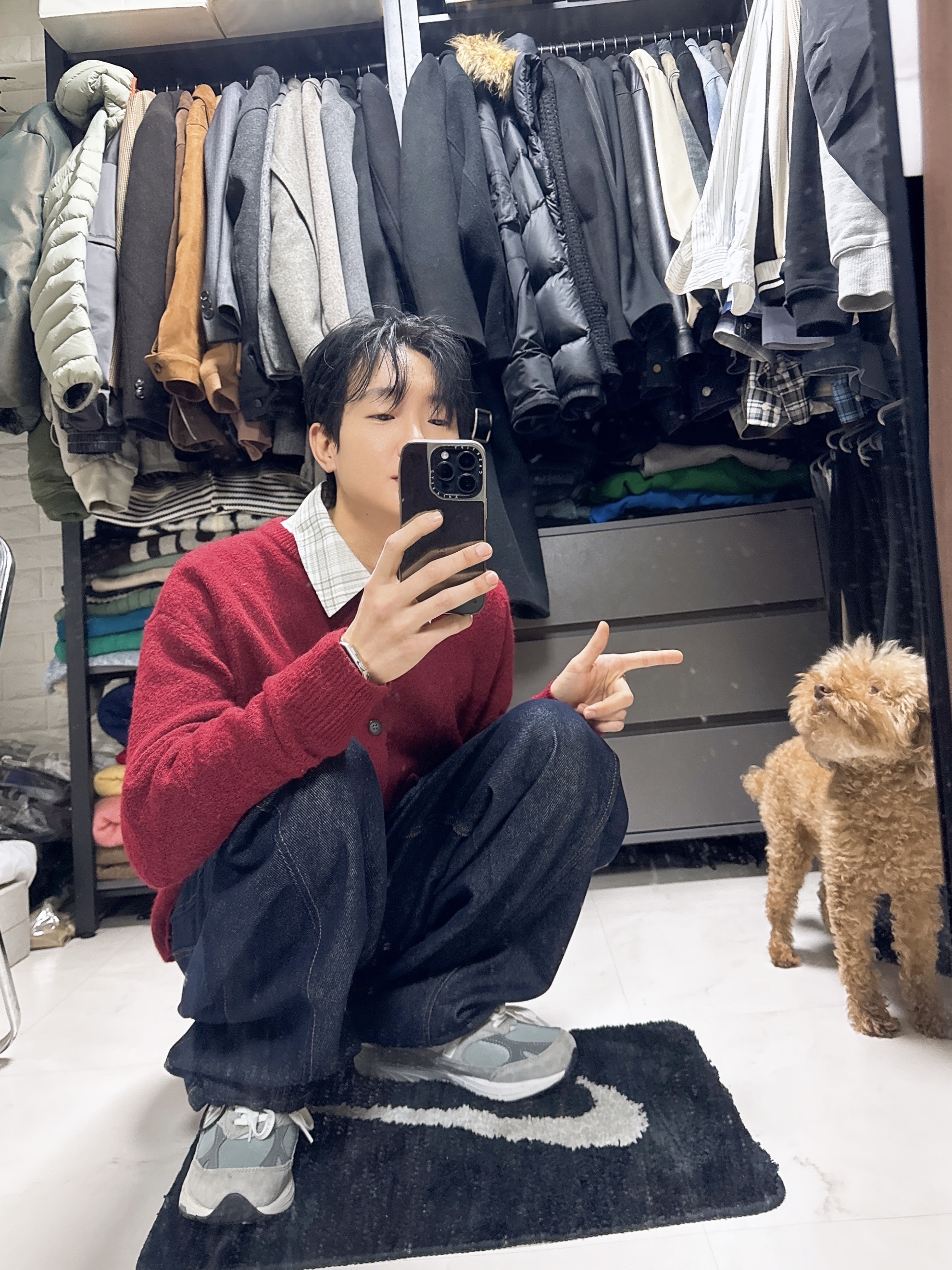 Salomon x MM6 Masion Margiela XT-MM6 Vanilla Ice Black, SATUR Teo Faux Suede Short Jacket Camel Brown 착용 스타일 - 3