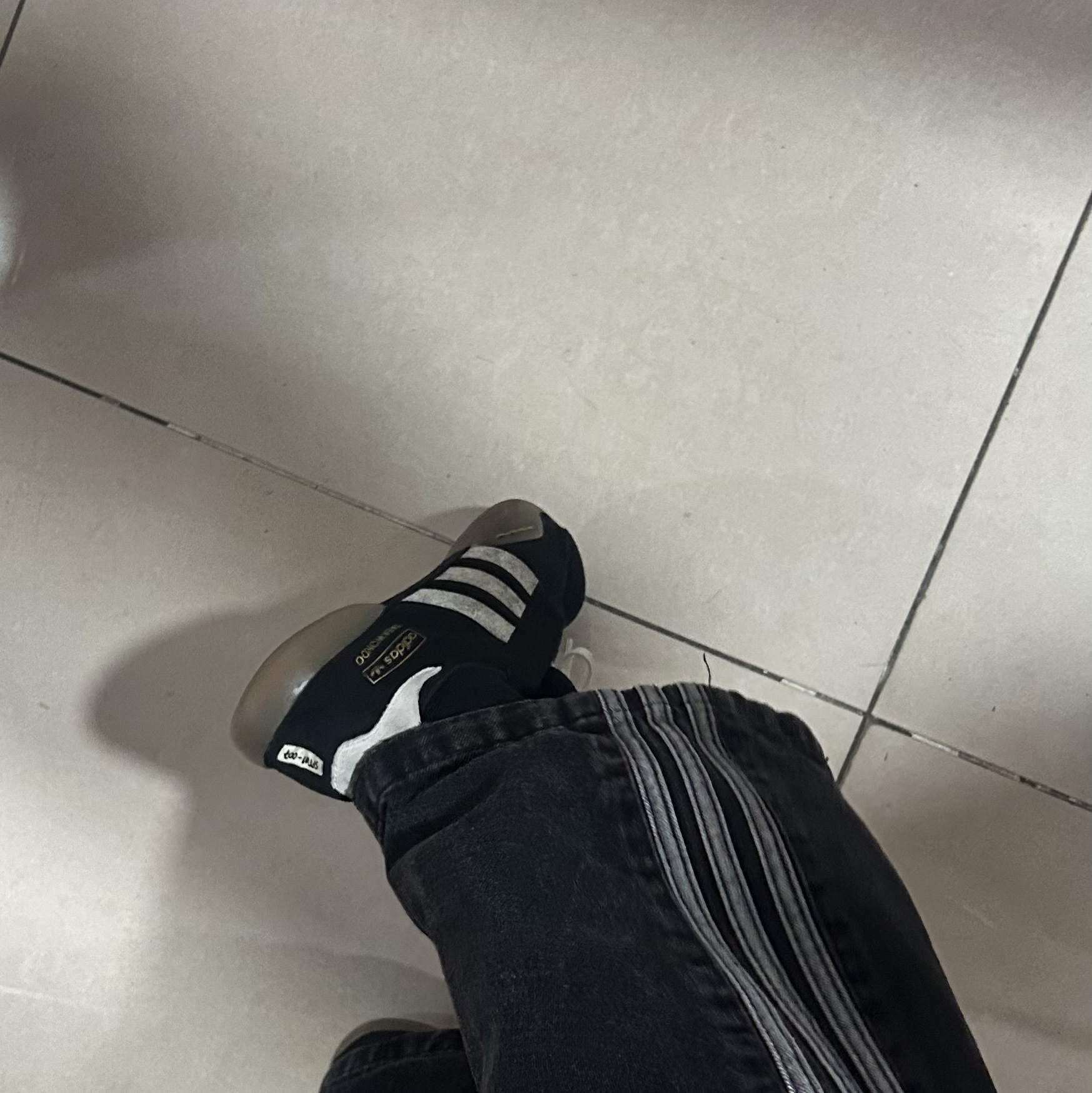 (W) Adidas x Song for the Mute Taekwondo Mei Core Black Cloud White 착용 스타일 - 1