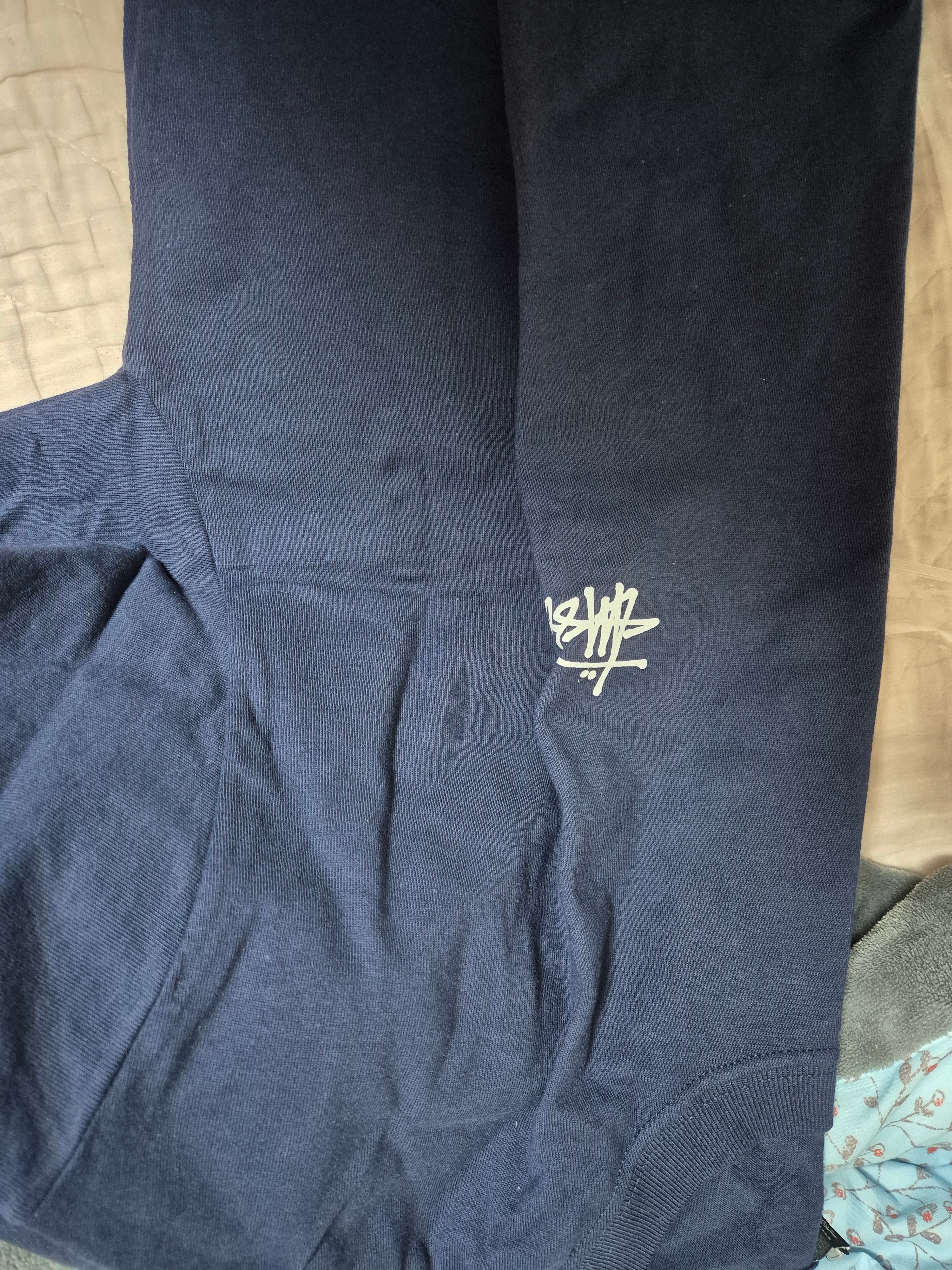 Stussy Basic Stussy LS T-Shirt Navy 2024 착용 스타일