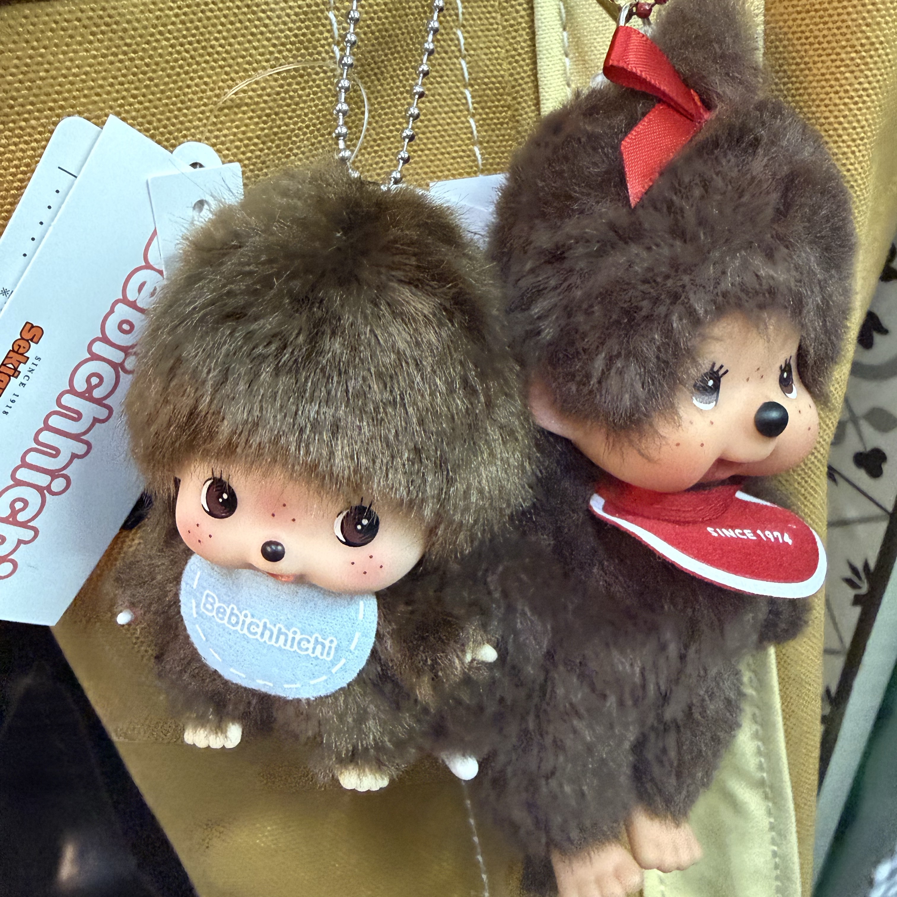 Monchhichi Big Head Bebichhichi SS Keychain Boy 착용 스타일