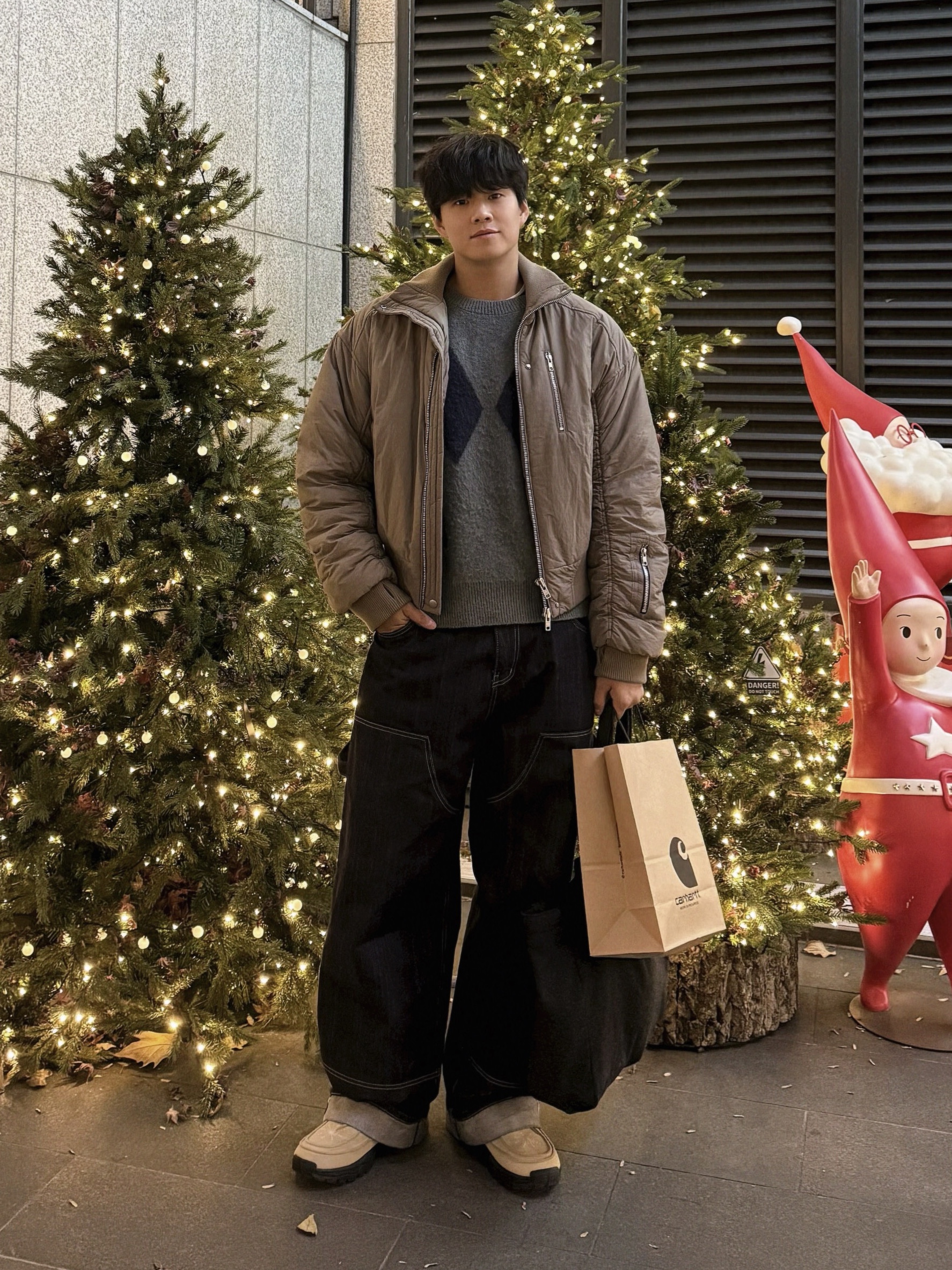 Haleine Highneck Bomber Padding Khaki Beige, [KREAM 단독] Millo Archive X Negative Three Crescendo Desert Boots Beige 착용 스타일 - 1