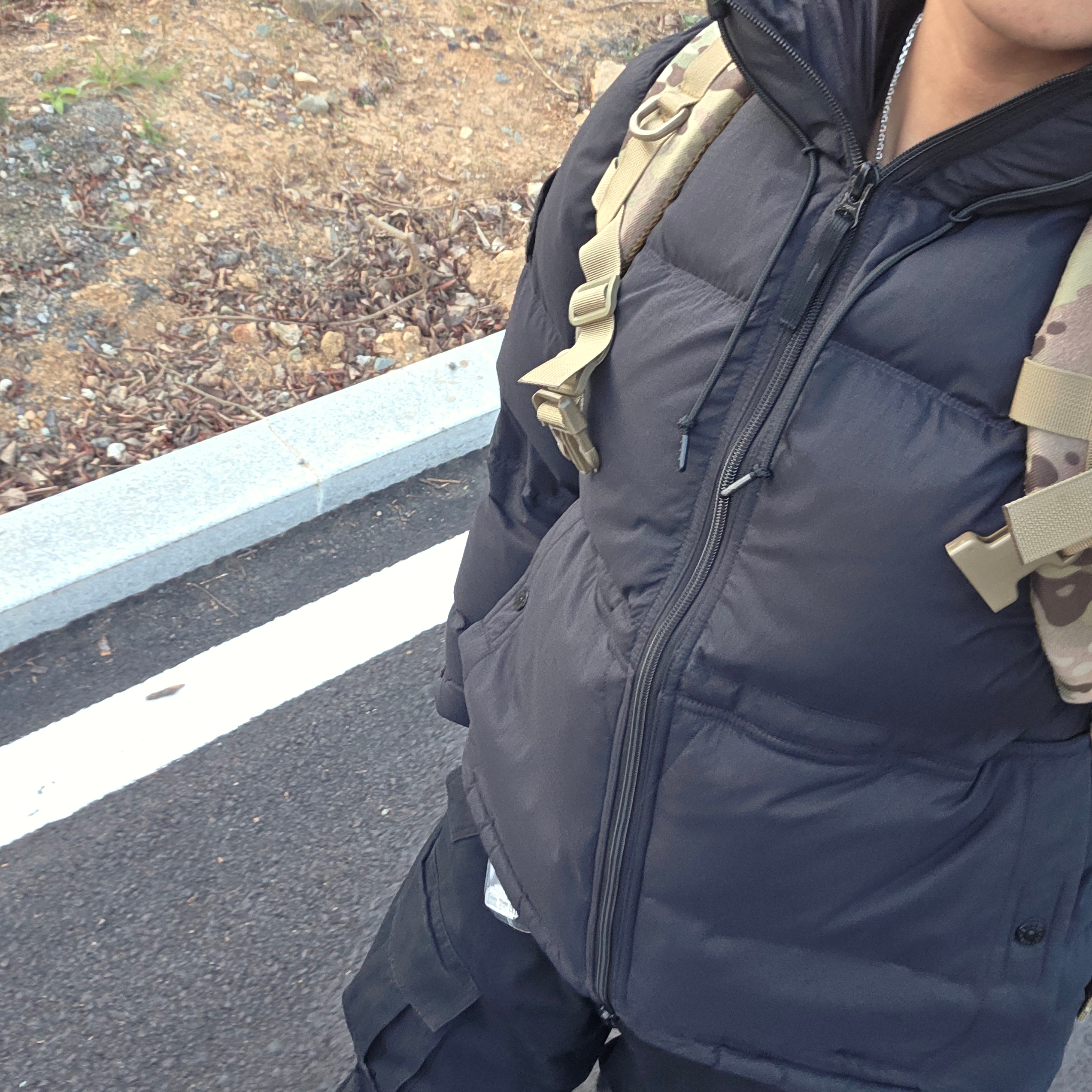 Stone Island 4100019 Matt Ripstop Cordura Advanced Fabrics Down Parka with Water Resistance and Snap Pockets Black - 25FW 착용 스타일