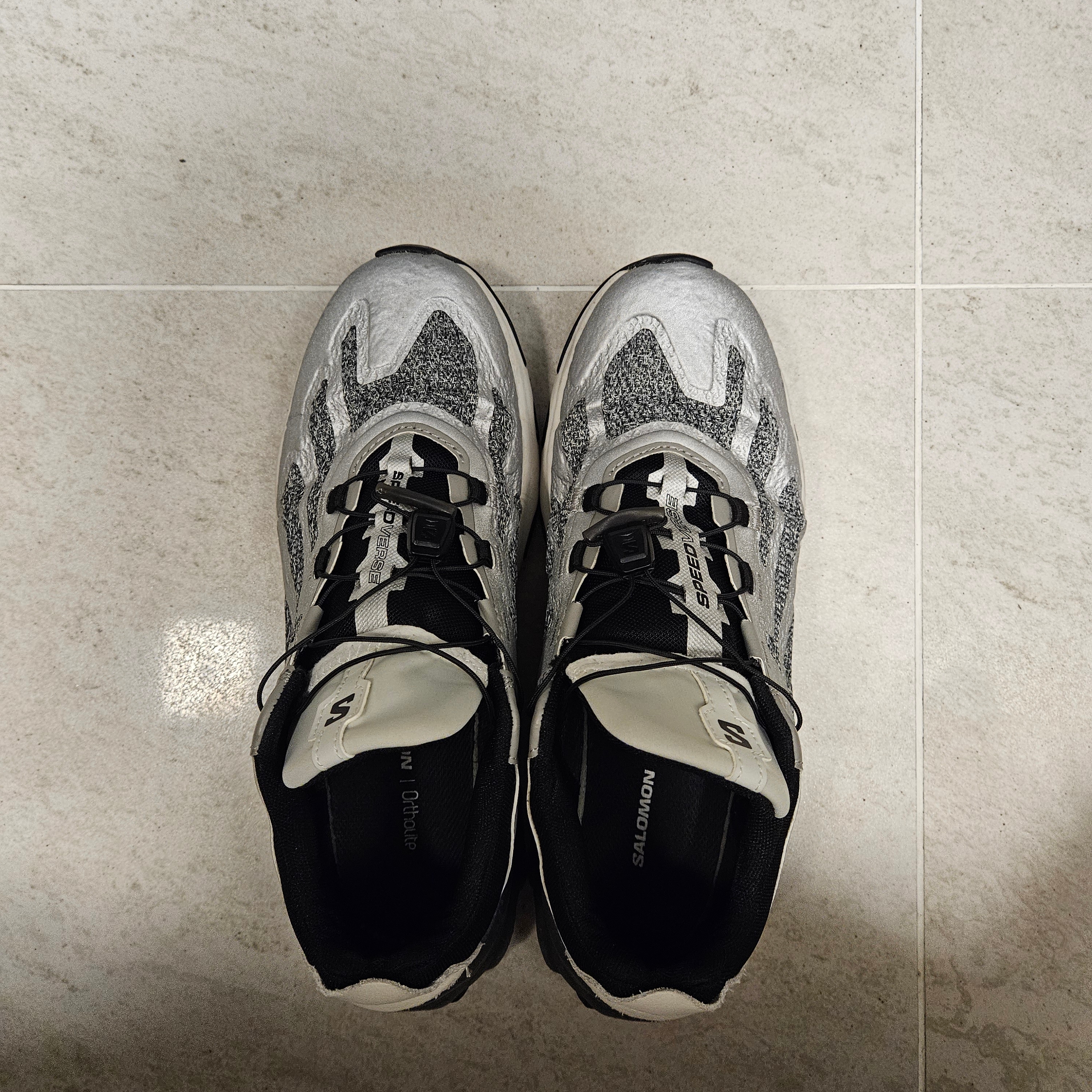 Salomon Speedverse PRG Silver Frost Grey Lunar Rock 착용 스타일