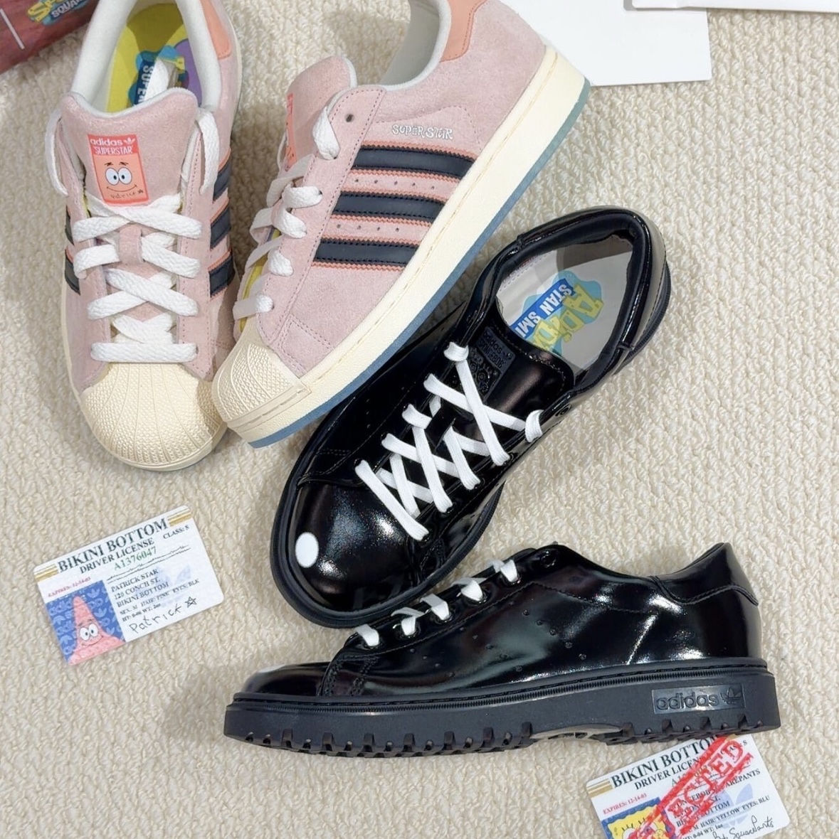 Adidas x Spongebob Stan Smith Freizeit Core Black 착용 스타일 - 2