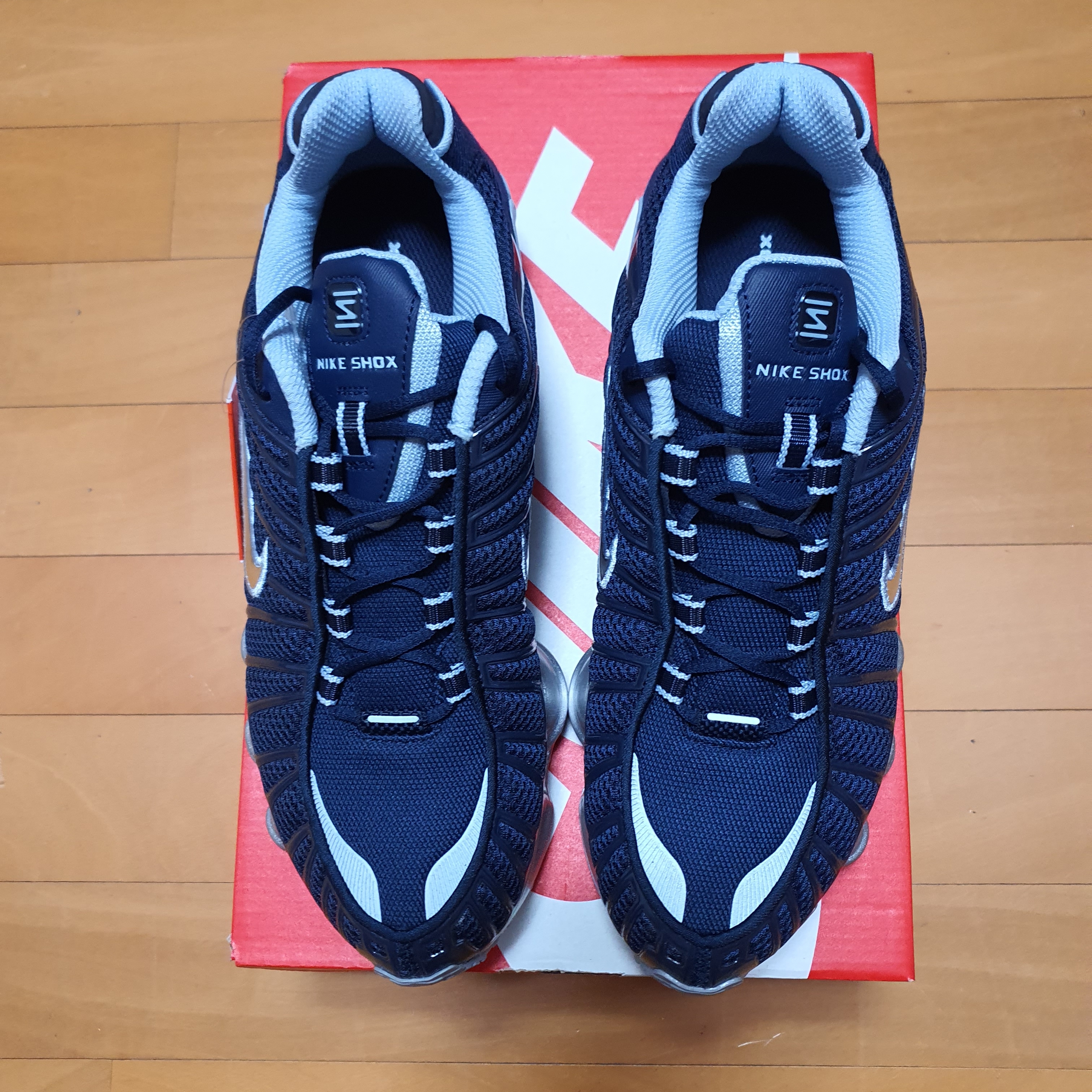 (W) Nike Shox TL Obsidian Light Armory Blue 착용 스타일