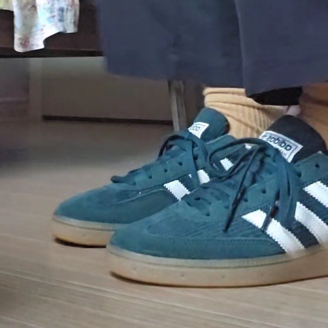 (W) Adidas Handball Spezial Mineral Green Off White 착용 스타일 - 2