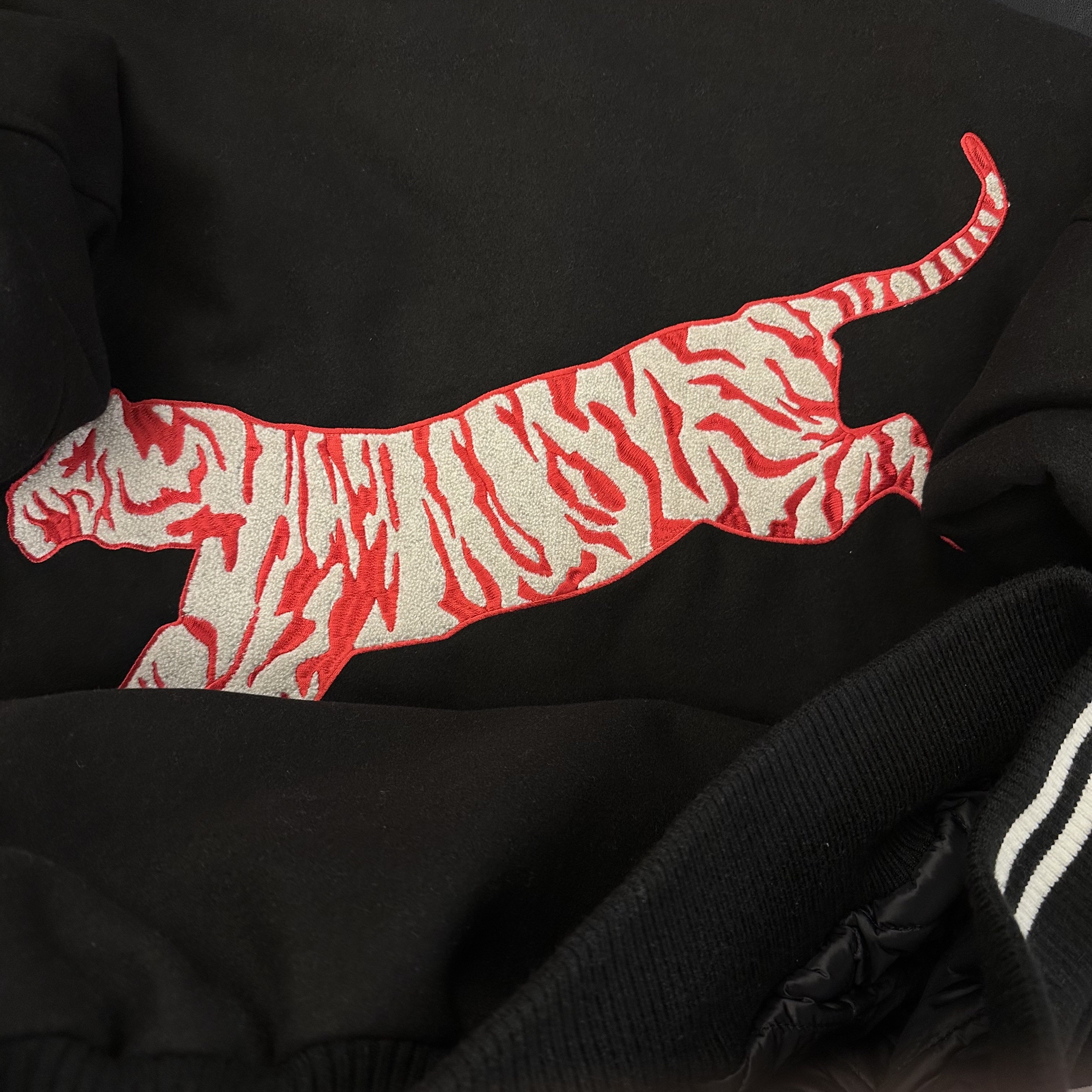 Palace Korea Varsity Jacket Black - 24SS 착용 스타일 - 1