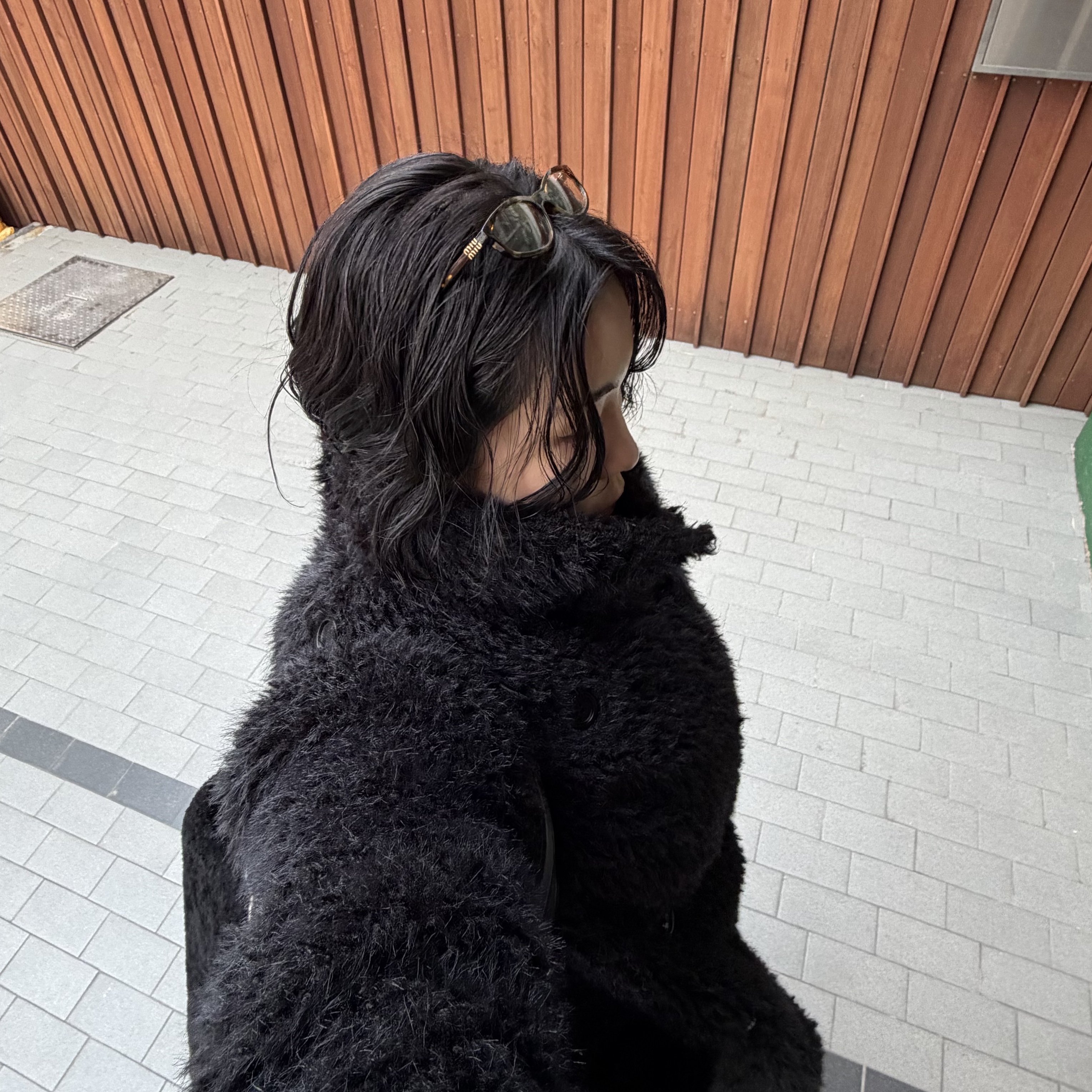 (W) Miu Miu Regard Sunglasses Blue Lenses Honey Tortoiseshell Acetate Standard fit 착용 스타일