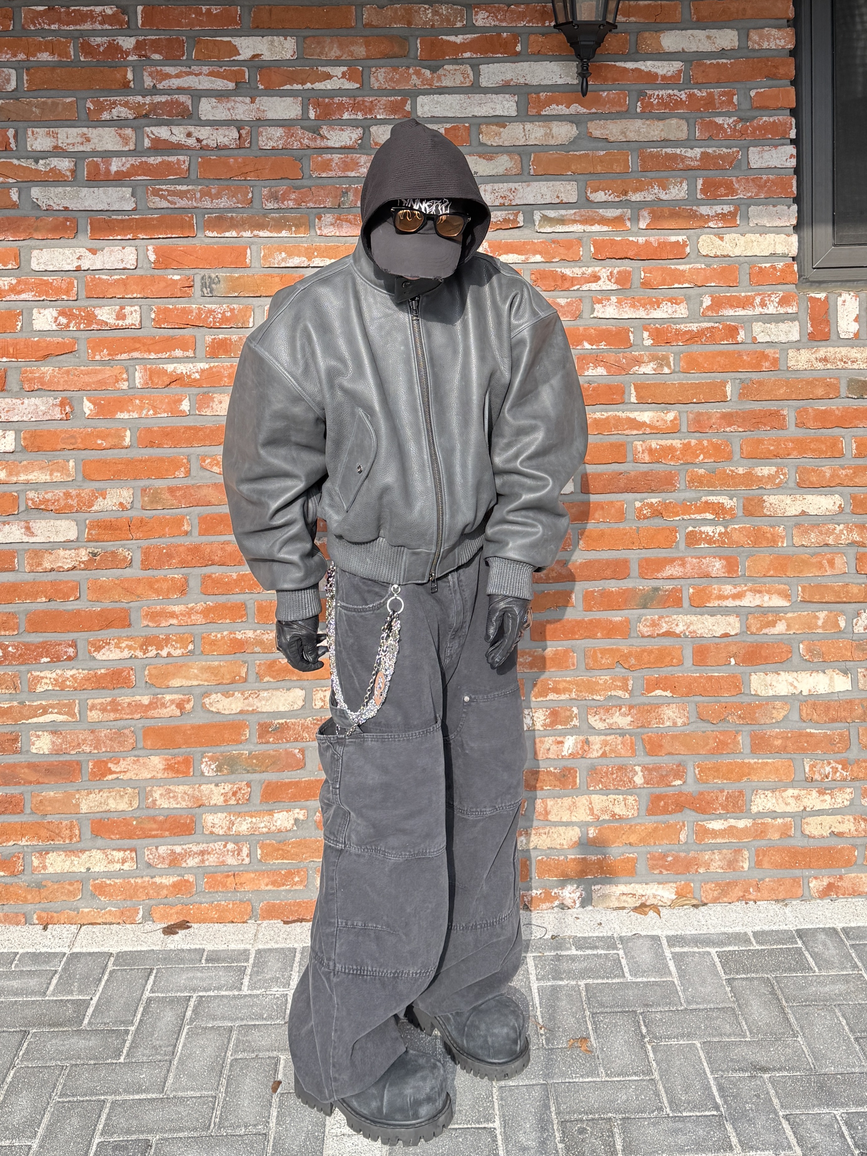 Balenciaga Stomper Bootie Black, Nonnod Double knee cover pants Vintage black 착용 스타일 - 8