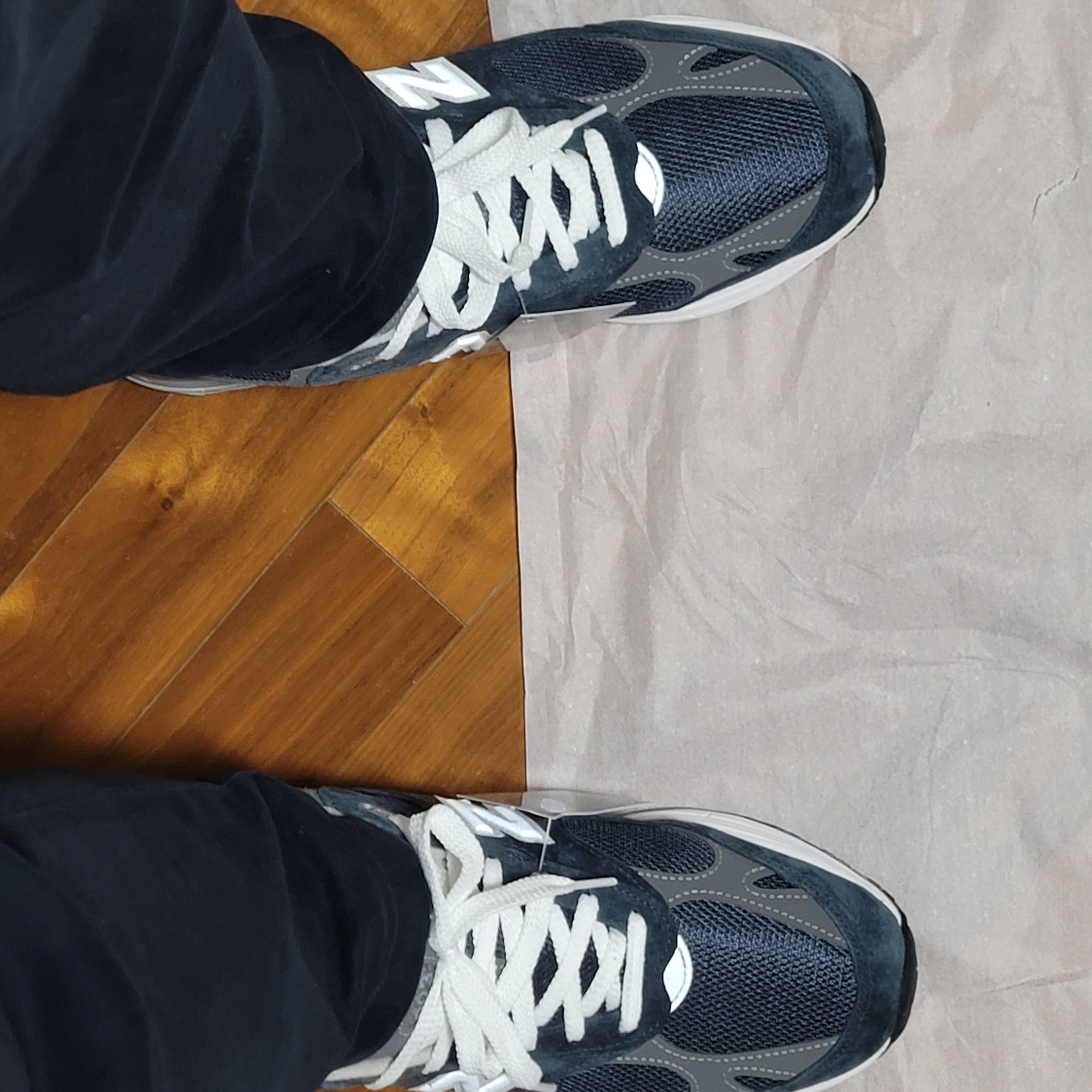 New Balance 993 Made in USA Navy - D Standard 착용 스타일