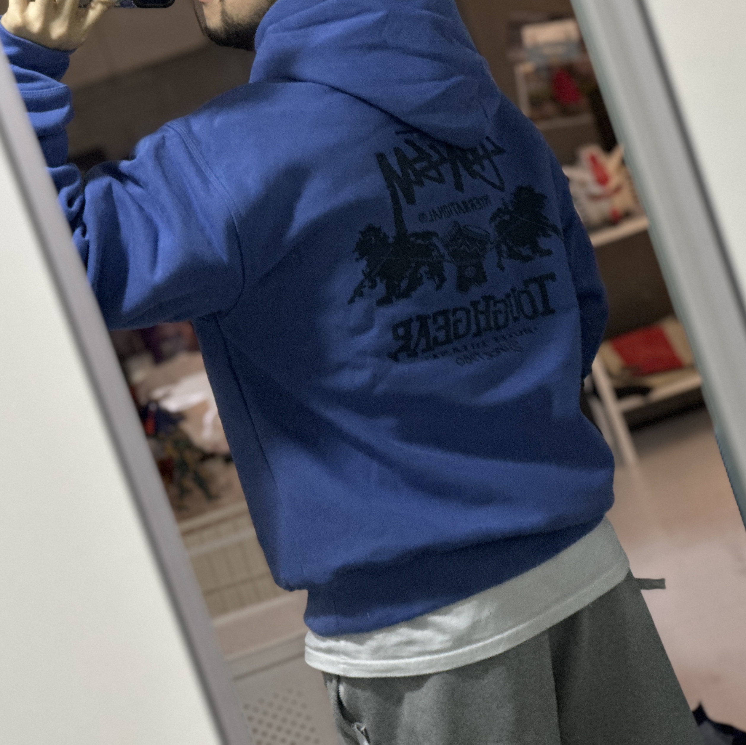 Stussy Tough Gear International Hoodie Pacific 착용 스타일 - 1