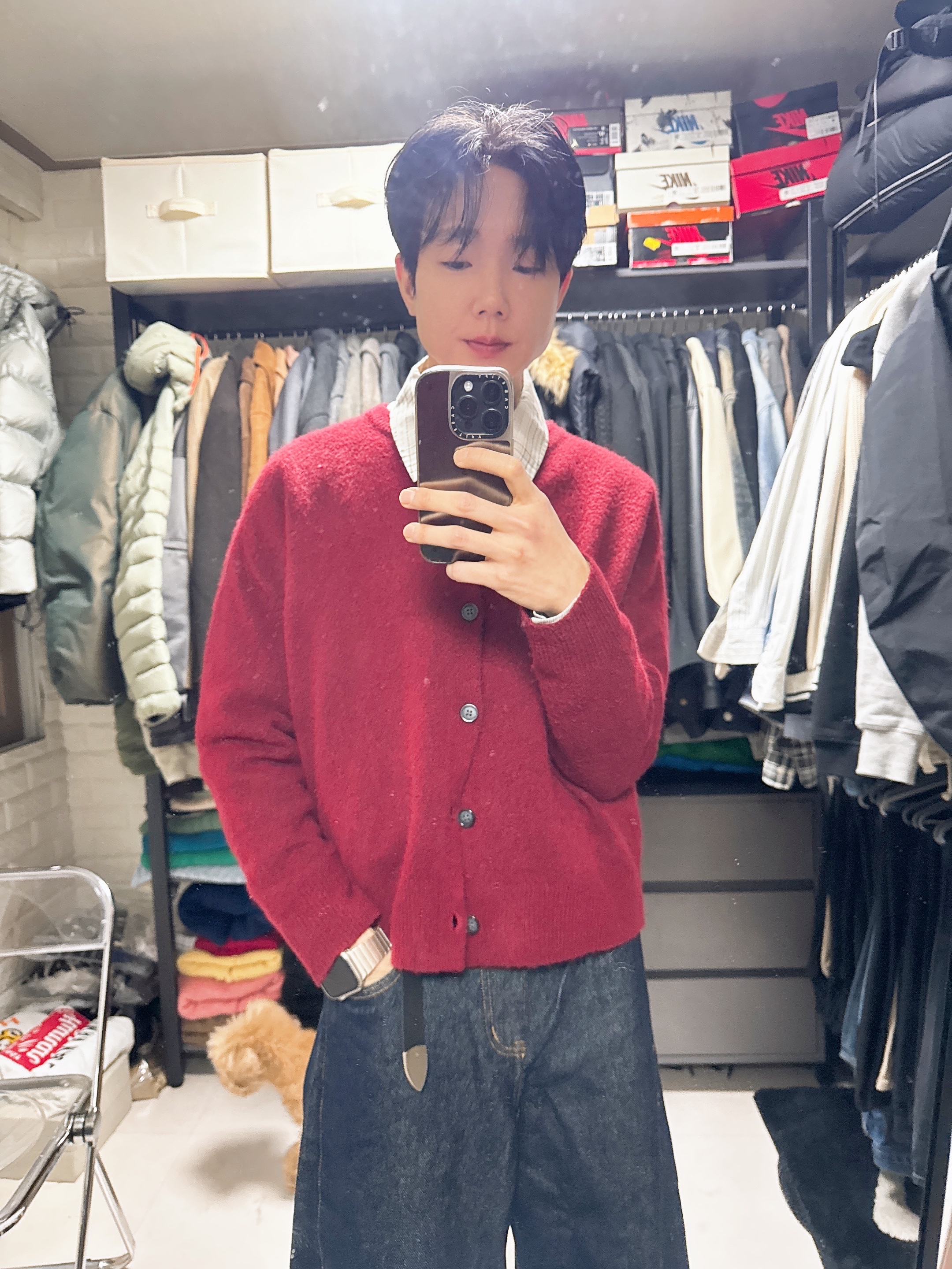 Salomon x MM6 Masion Margiela XT-MM6 Vanilla Ice Black, SATUR Teo Faux Suede Short Jacket Camel Brown 착용 스타일 - 5