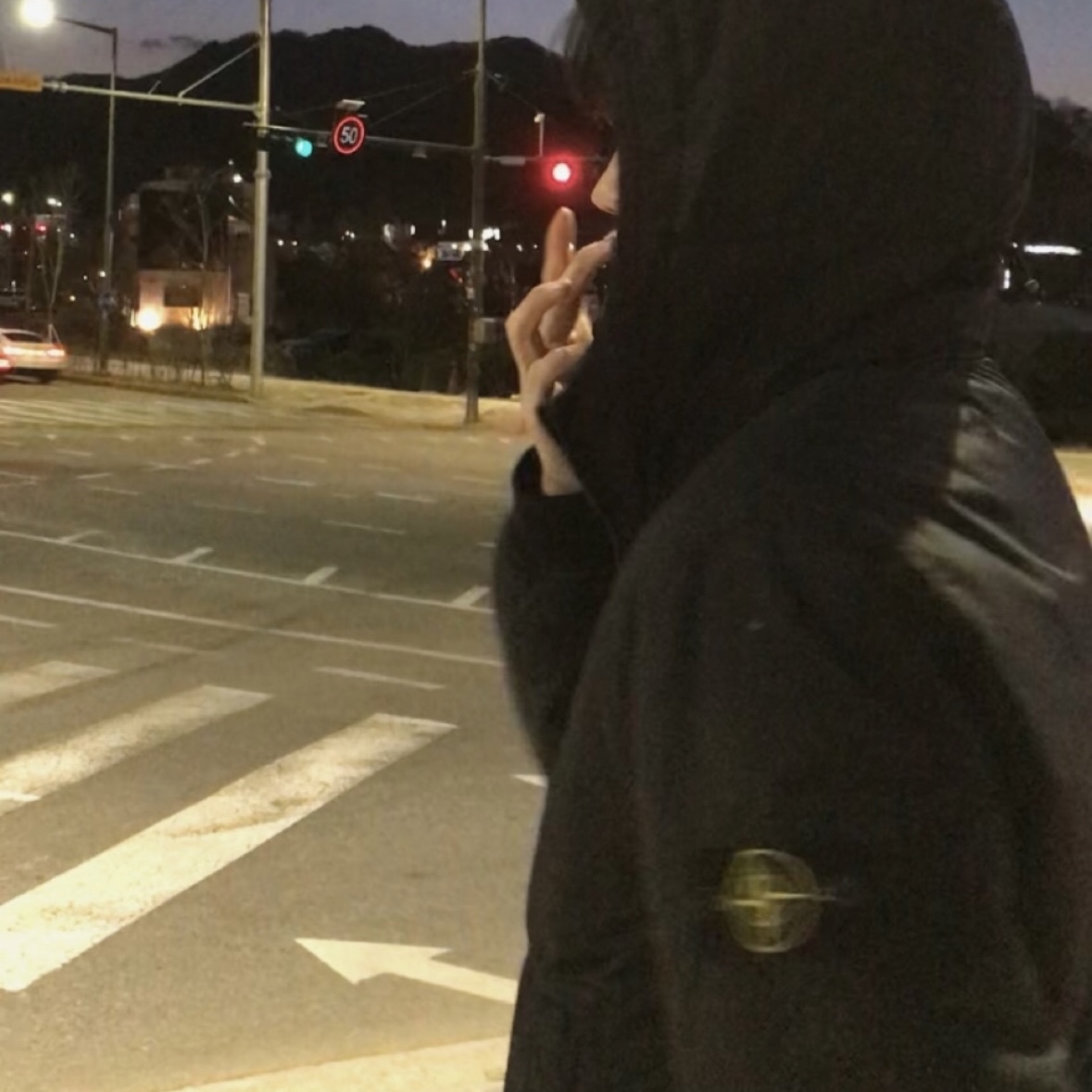 Stone Island 40823 Garment Dyed Crinkle Reps Recycled Nylon with Primaloft TC Jacket Black - 23FW 착용 스타일